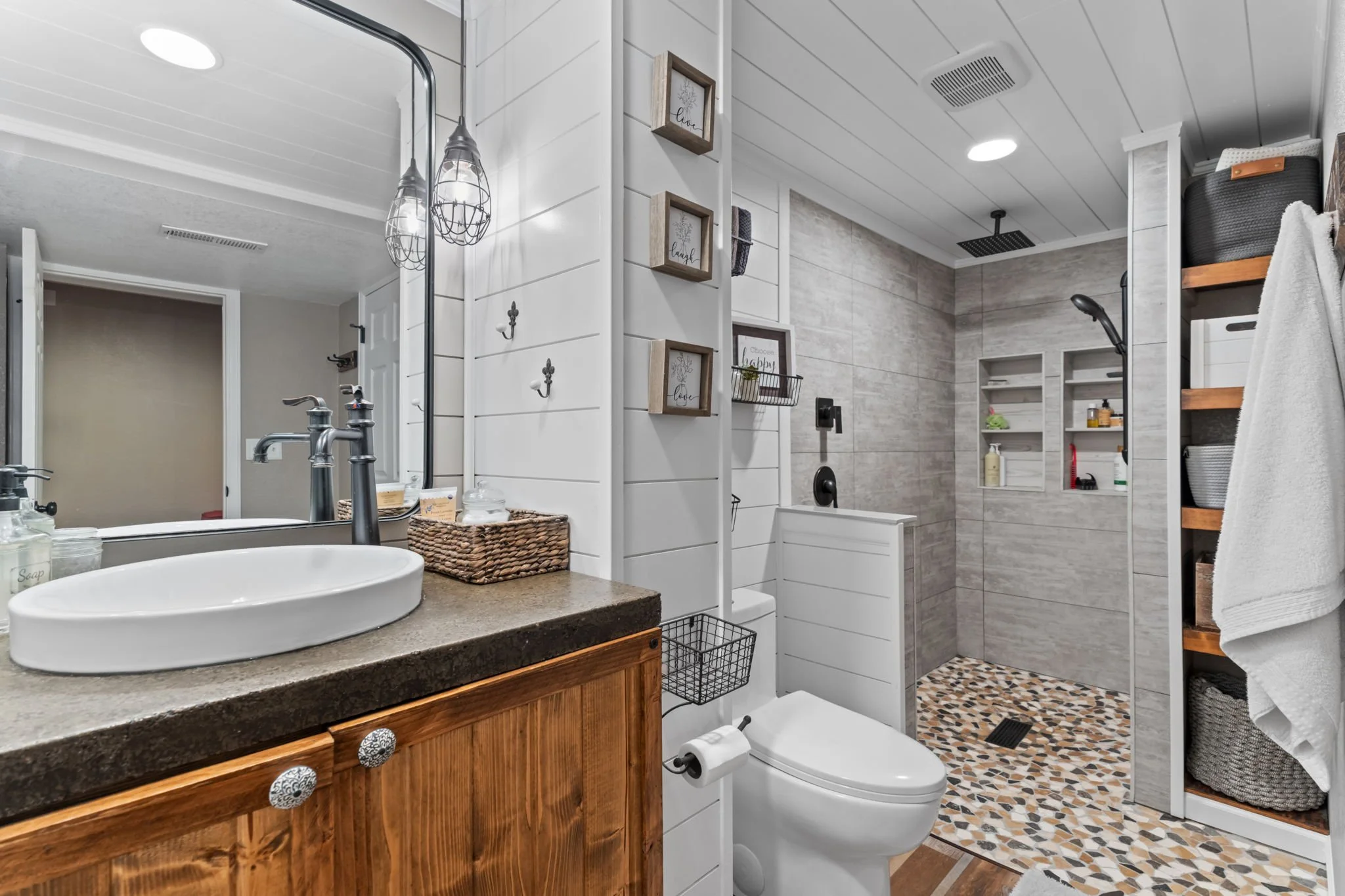 Updated basement bathroom