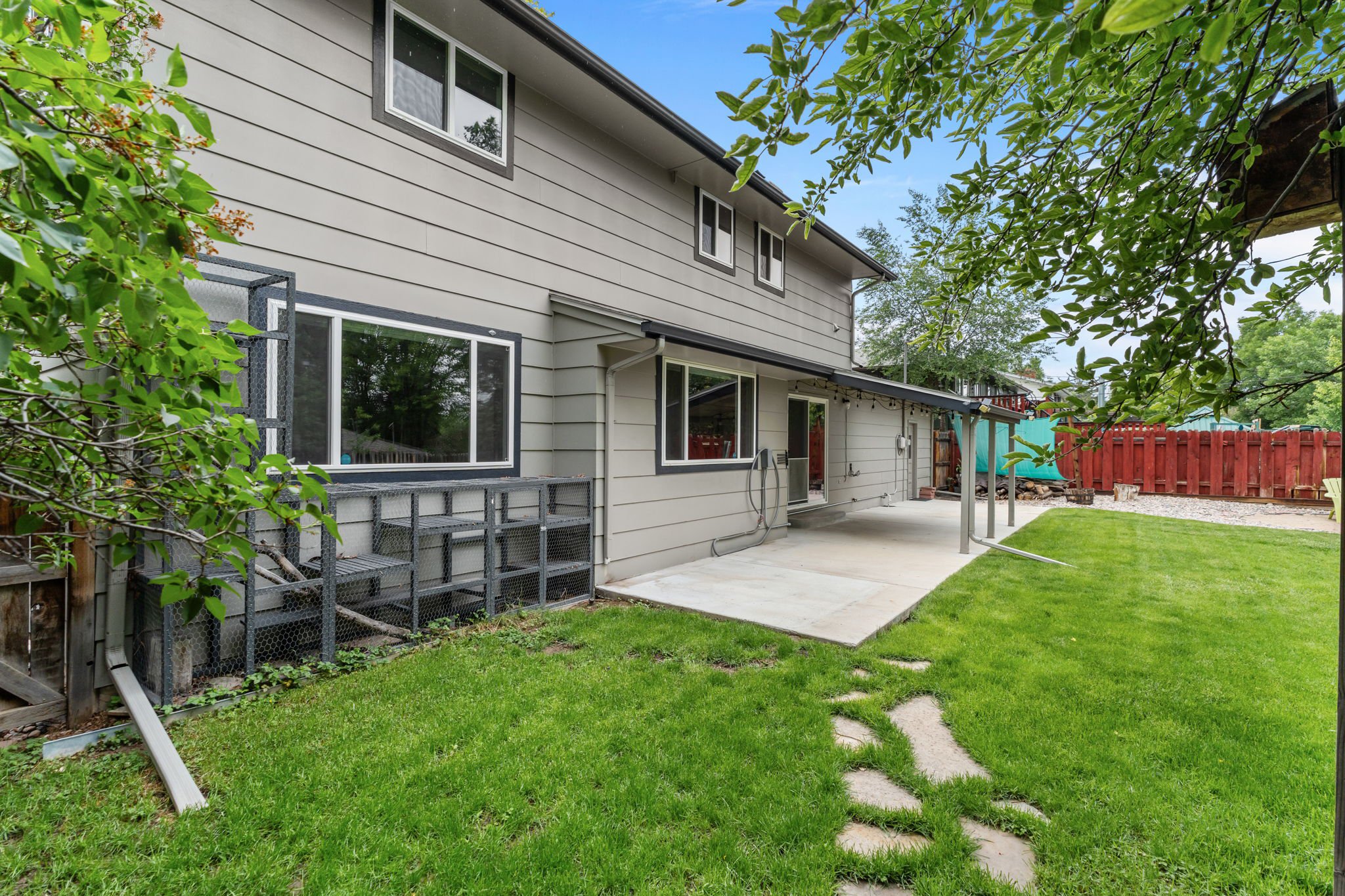 Large fenced-in backyard