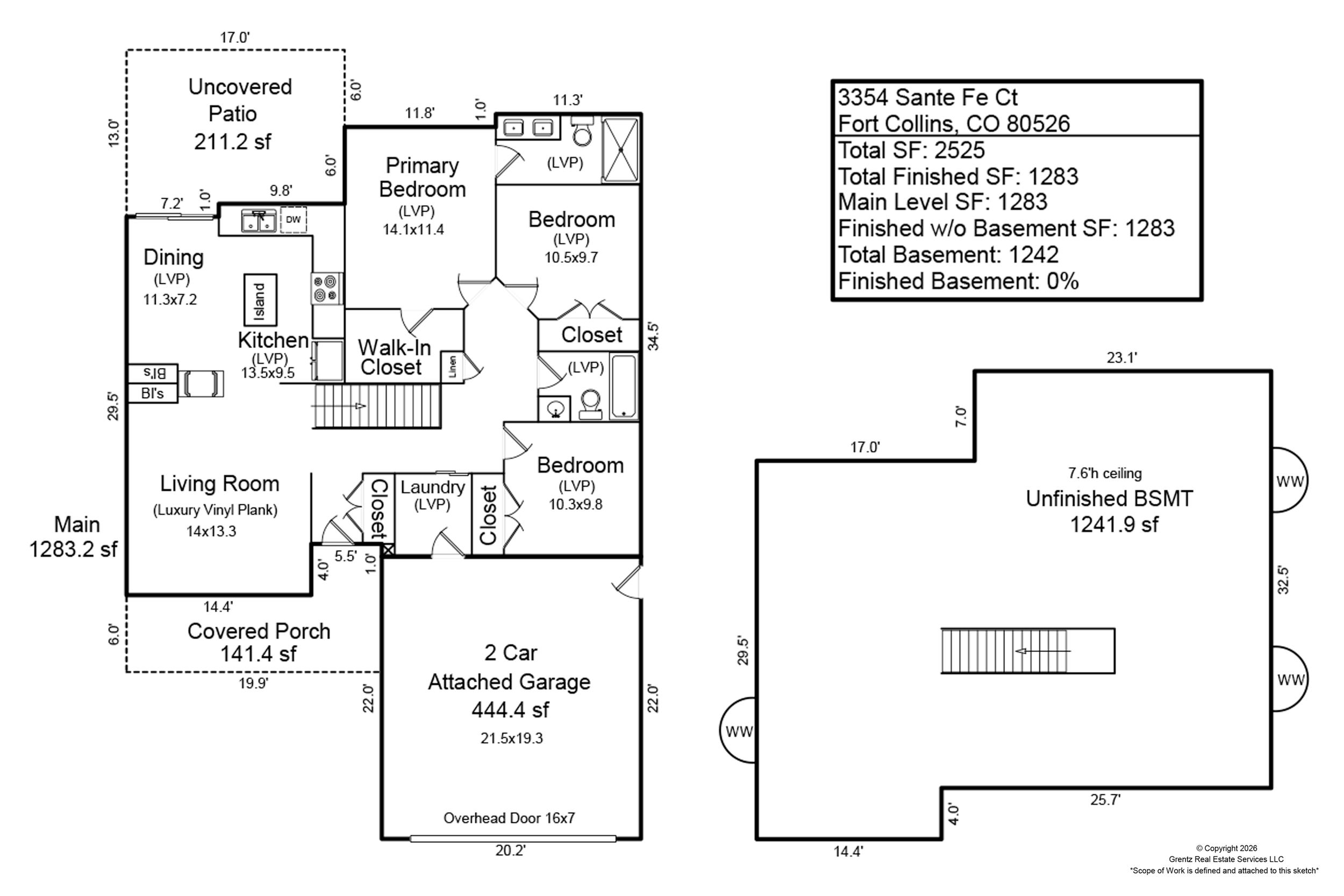 Floor Plan. Visit https://sallteam.com/homes/3354-santa-fe-ct for a PDF copy.