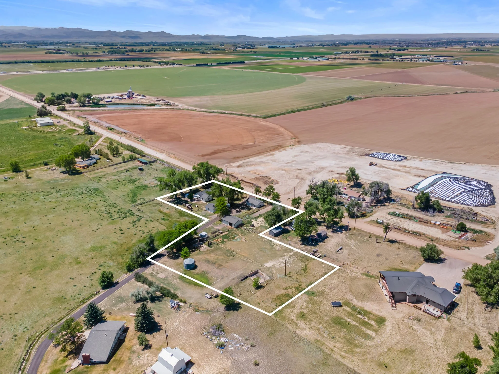 ~2.3 Acres. Lot lines are approximate & should be verified.