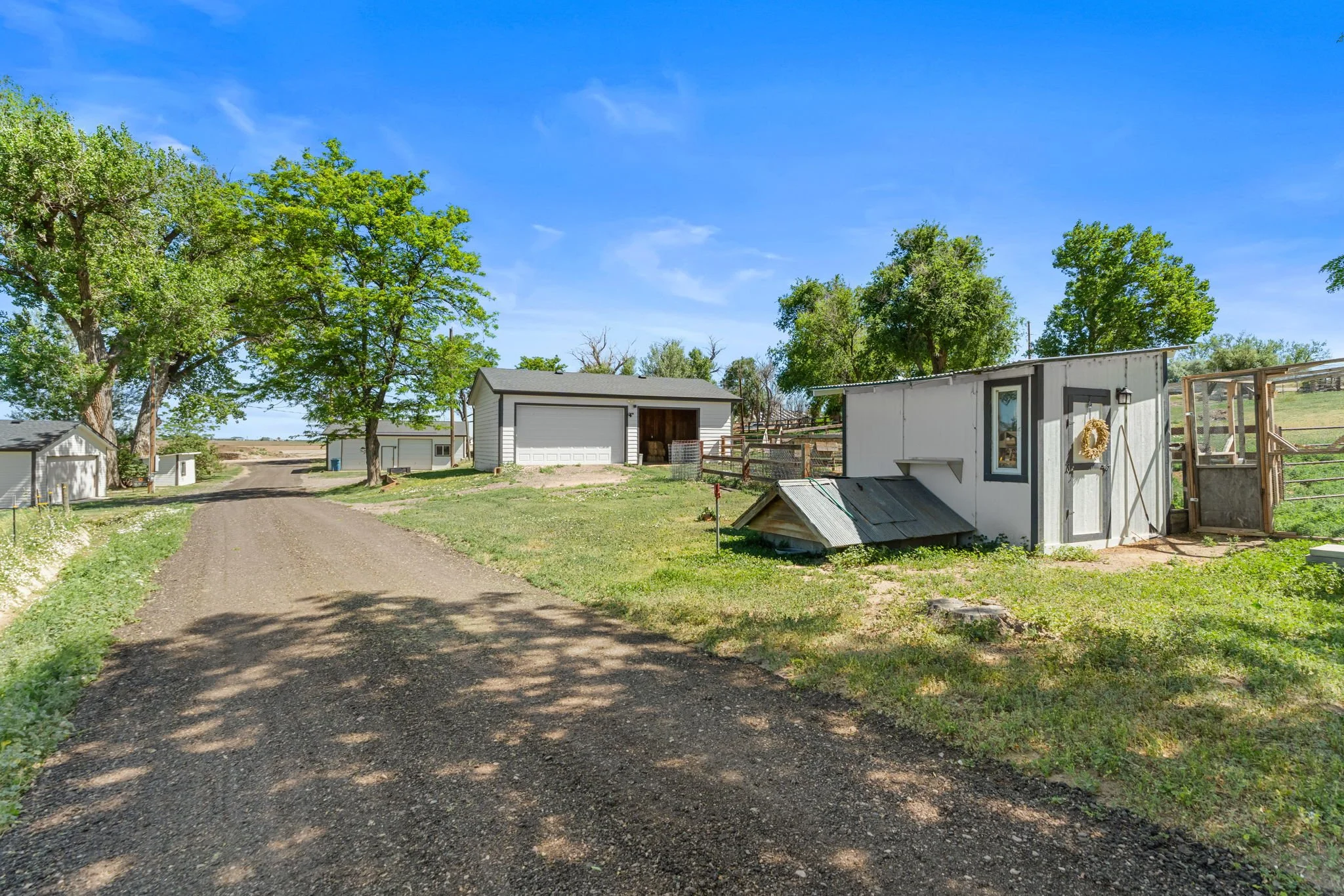 Bring your chickens and other animals (pictured above is outbuilding #2 and chicken coop).
