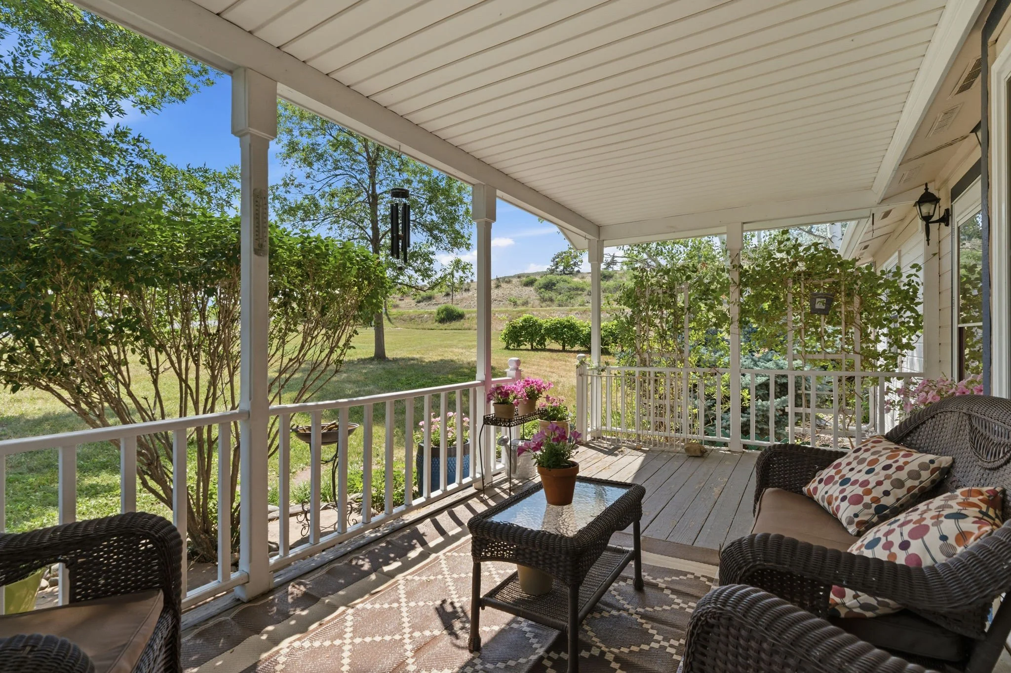 Inviting front porch to relax on!