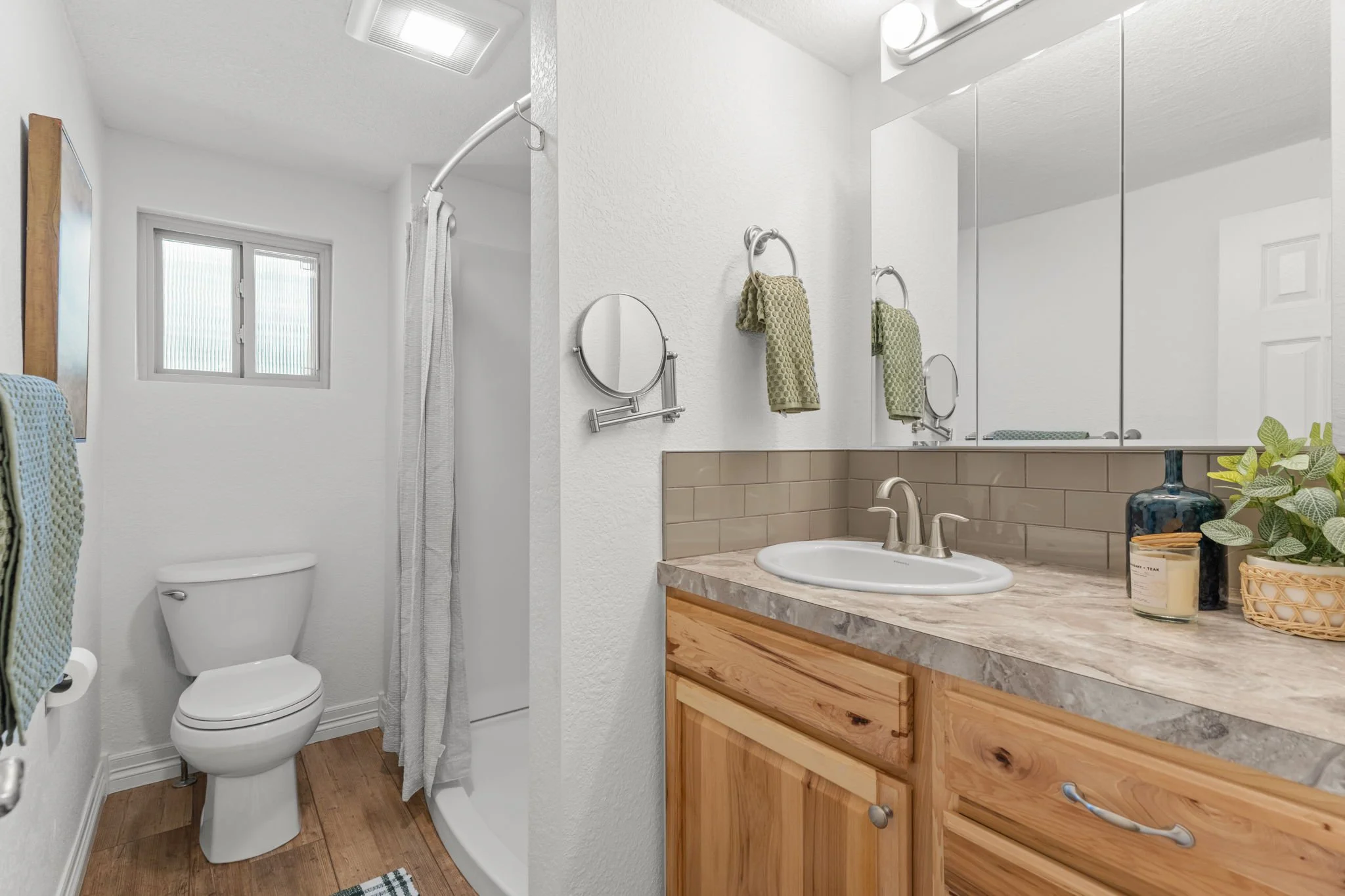 Bathroom with new toilet