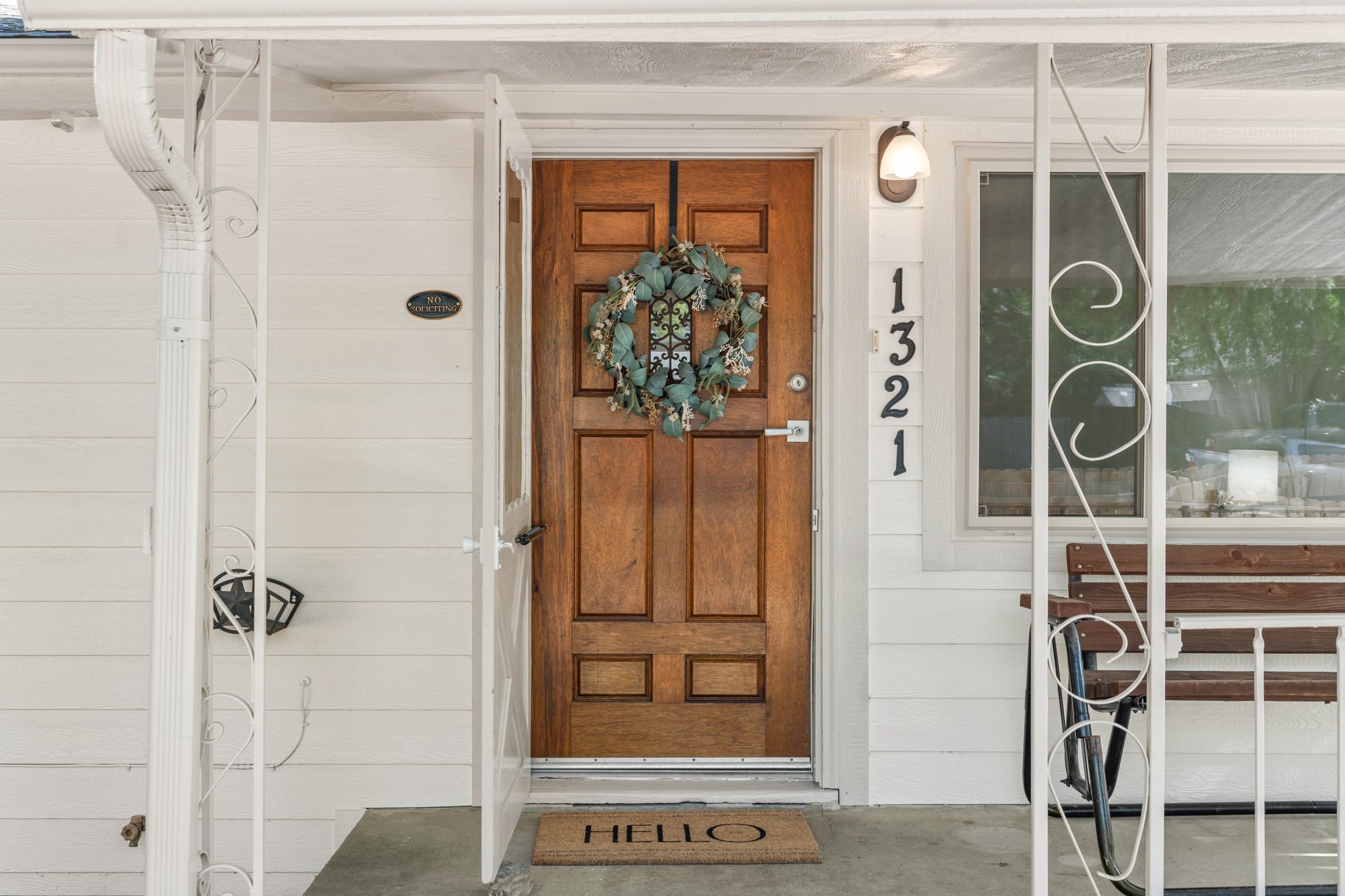 Inviting front porch