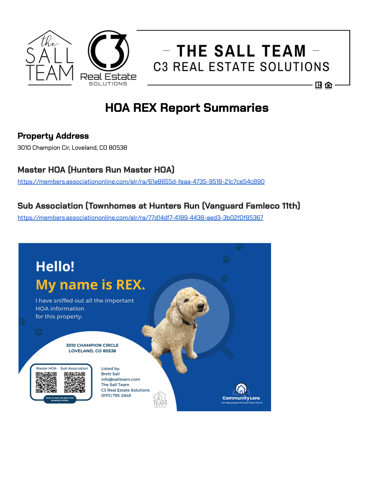 HOA REX Report Summaries