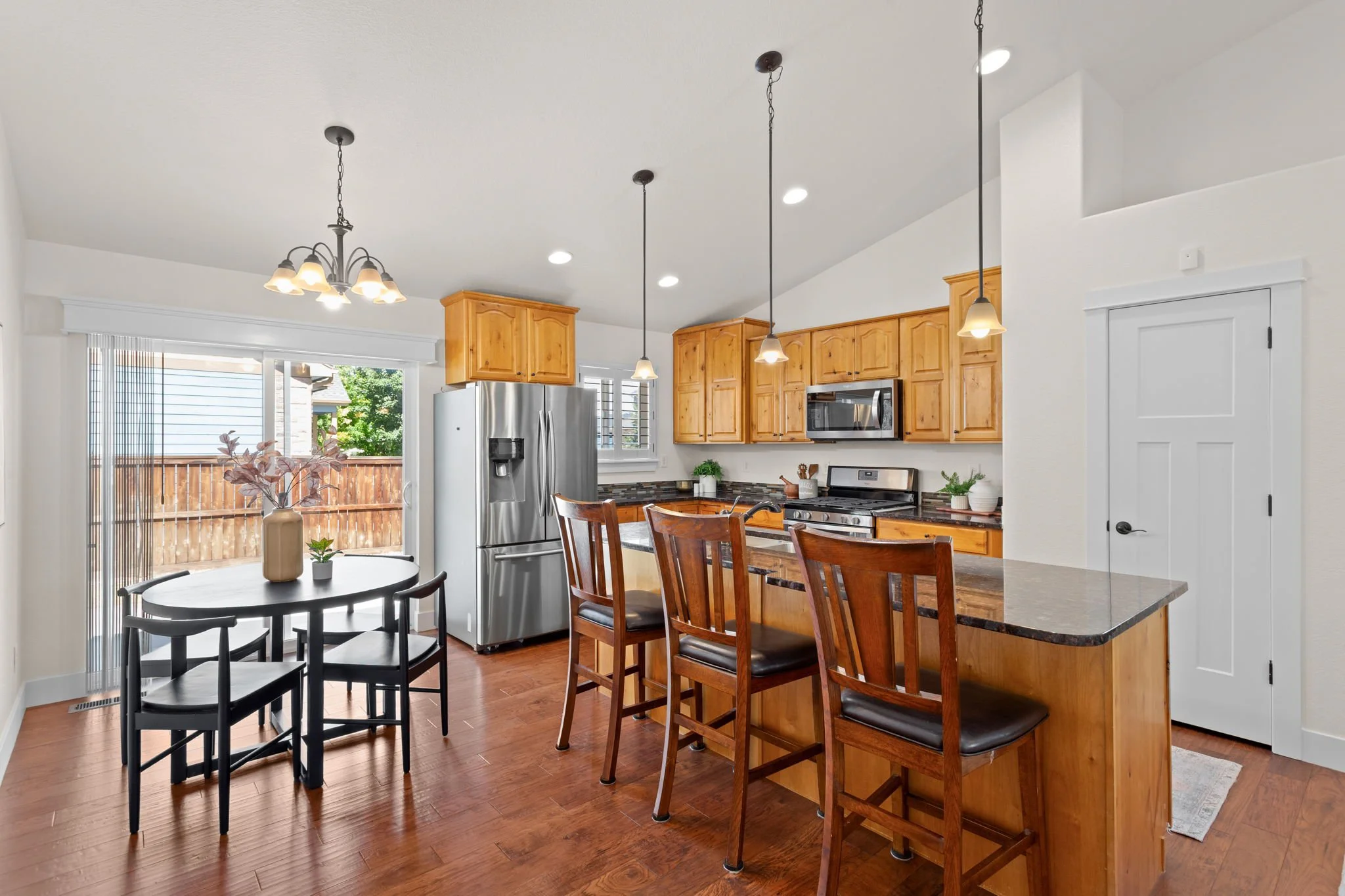 Natural Wood-Stained Cabinetry