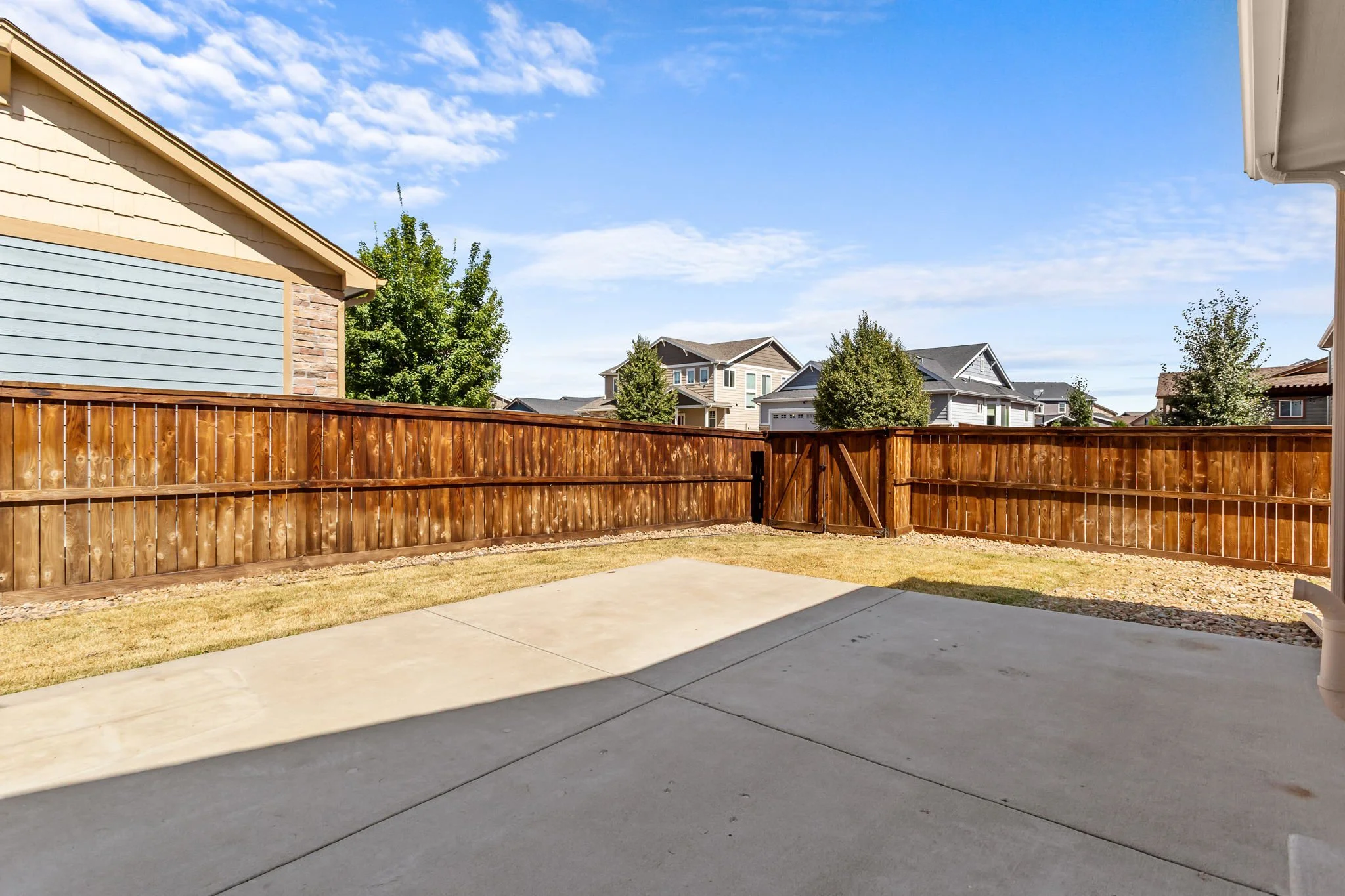 Newly Stained Privacy Fence