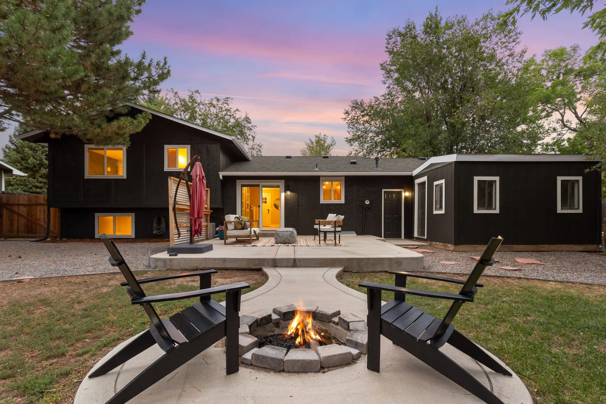 Large Backyard with Concrete Patio