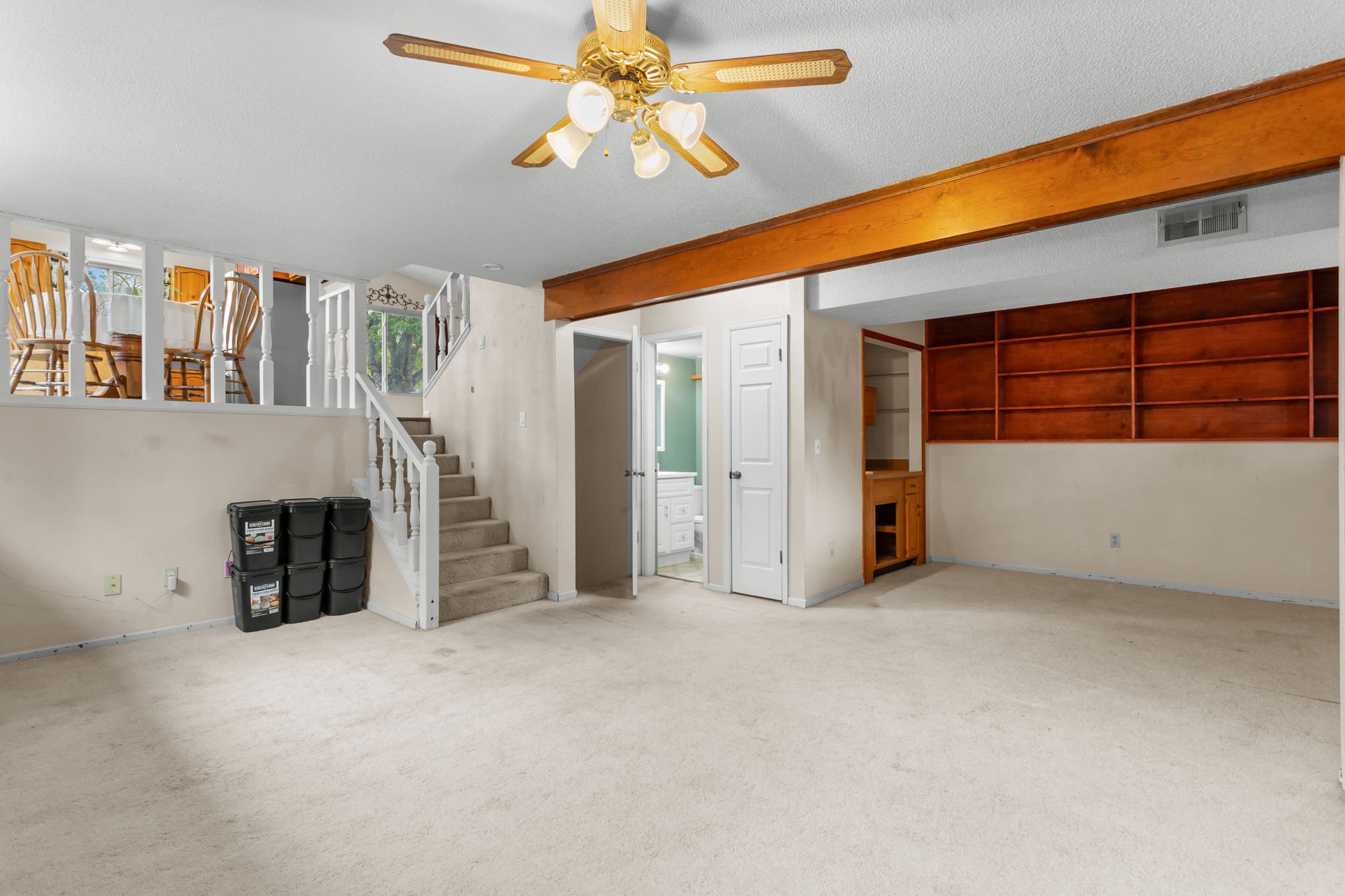 Access to Garden-Level Bathroom & Basement Stairs