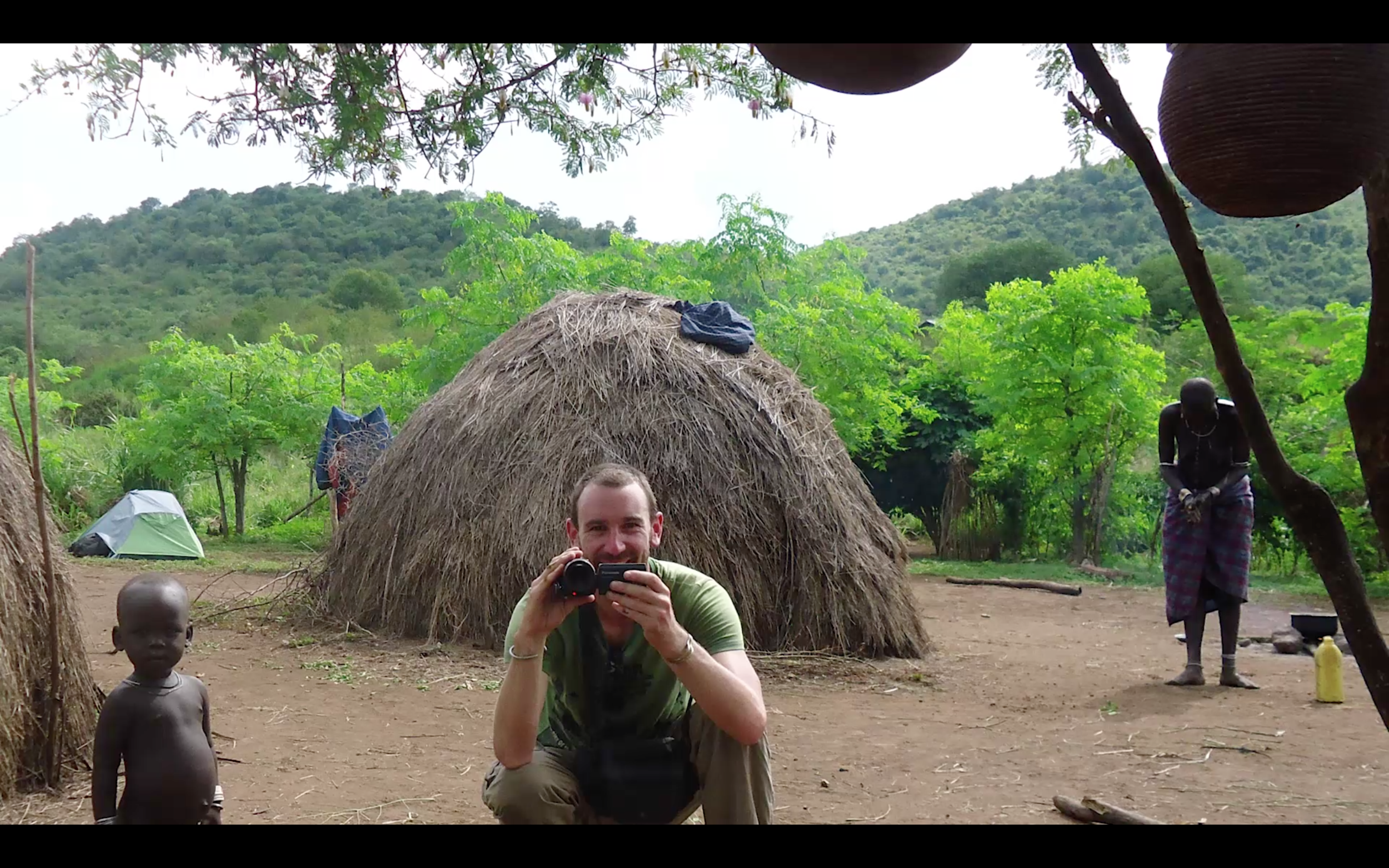 Filming in Makki Village, Walking With The Mursi