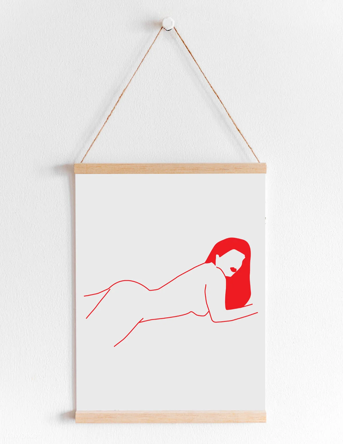 Curvy 3 red - wooden wall hang.jpg