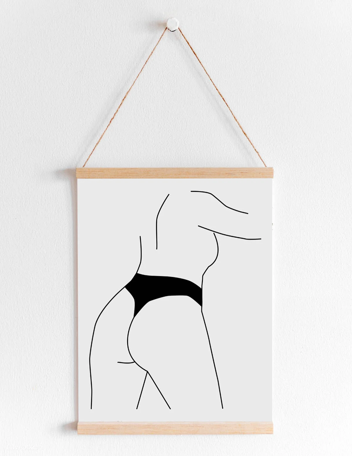 Curvy gstring blk - wooden wall hang.jpg