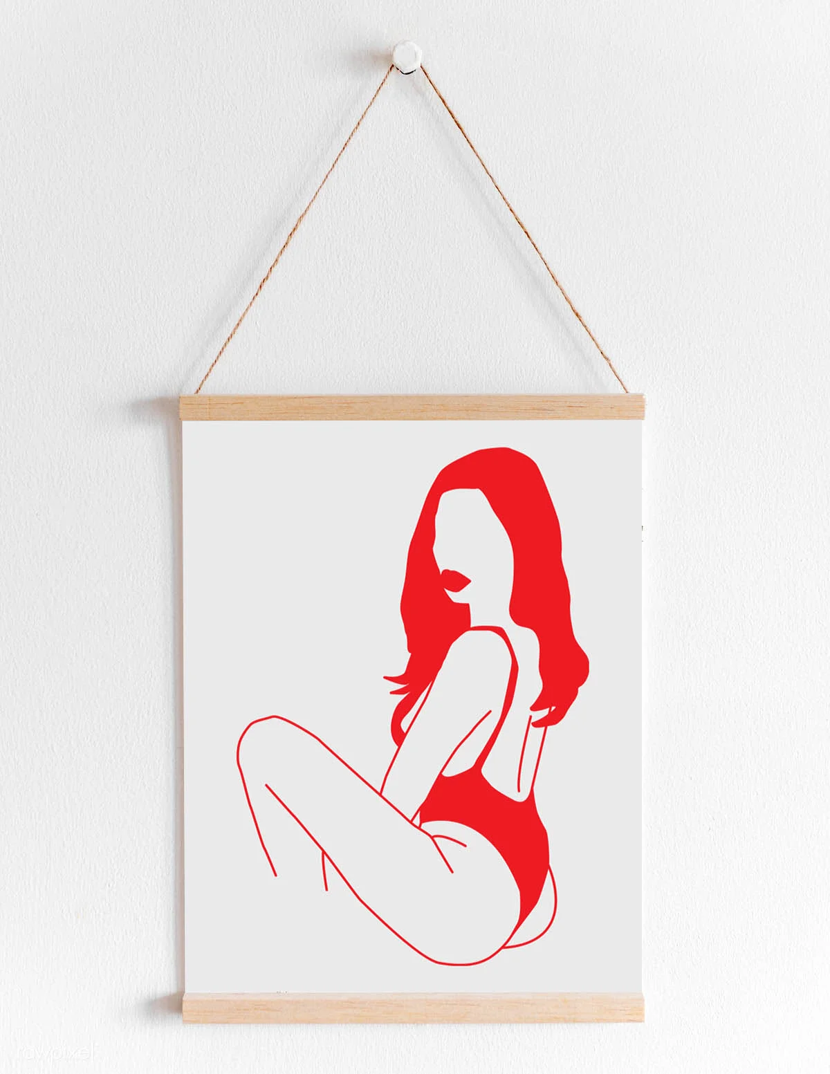 Swimsuit 2 red - wooden wall hang.jpg
