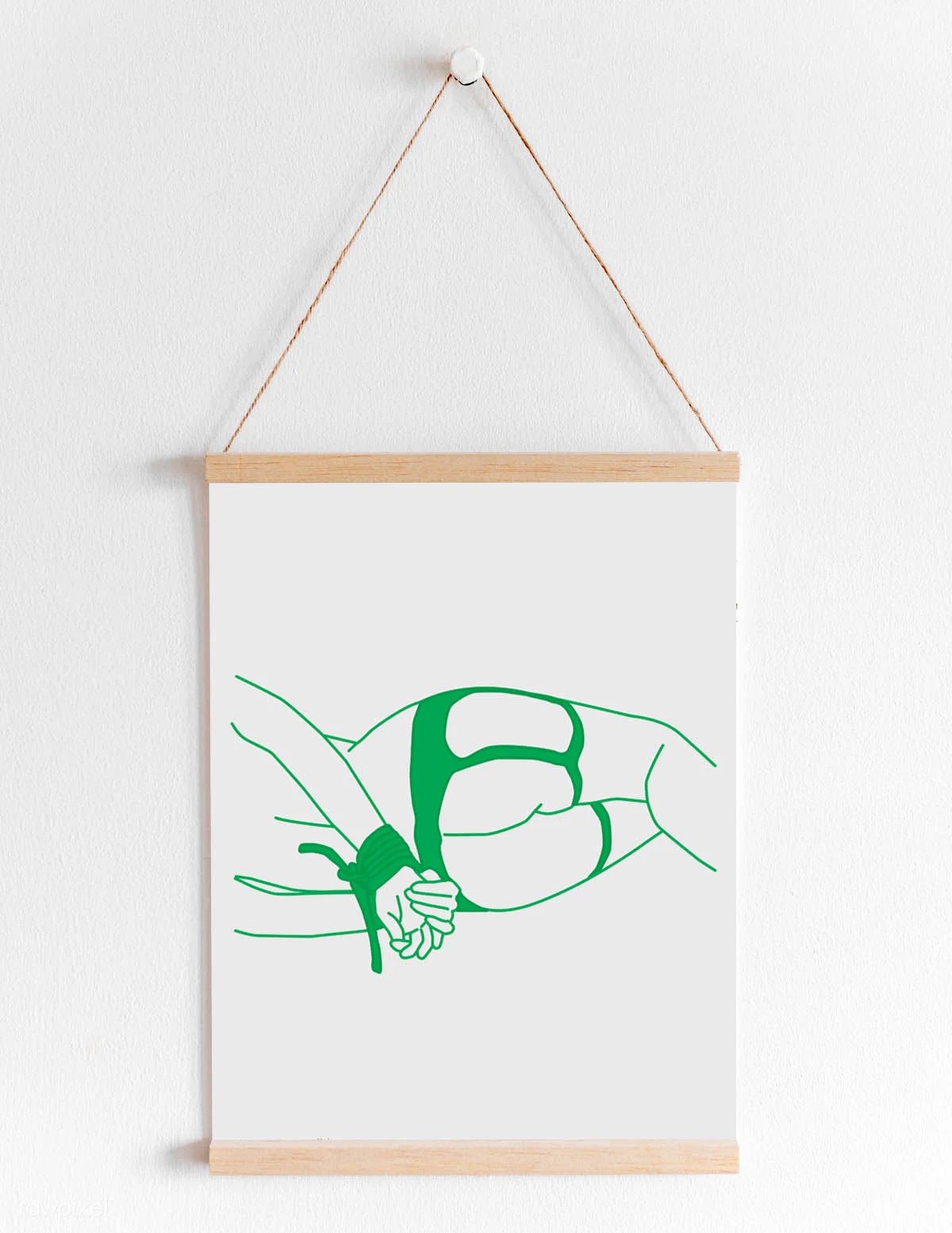 Tied up grn - wooden wall hang.jpg