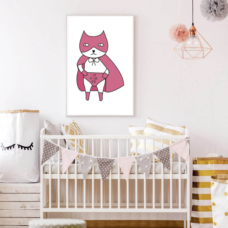 I am my own hero - pink - nursery.jpg