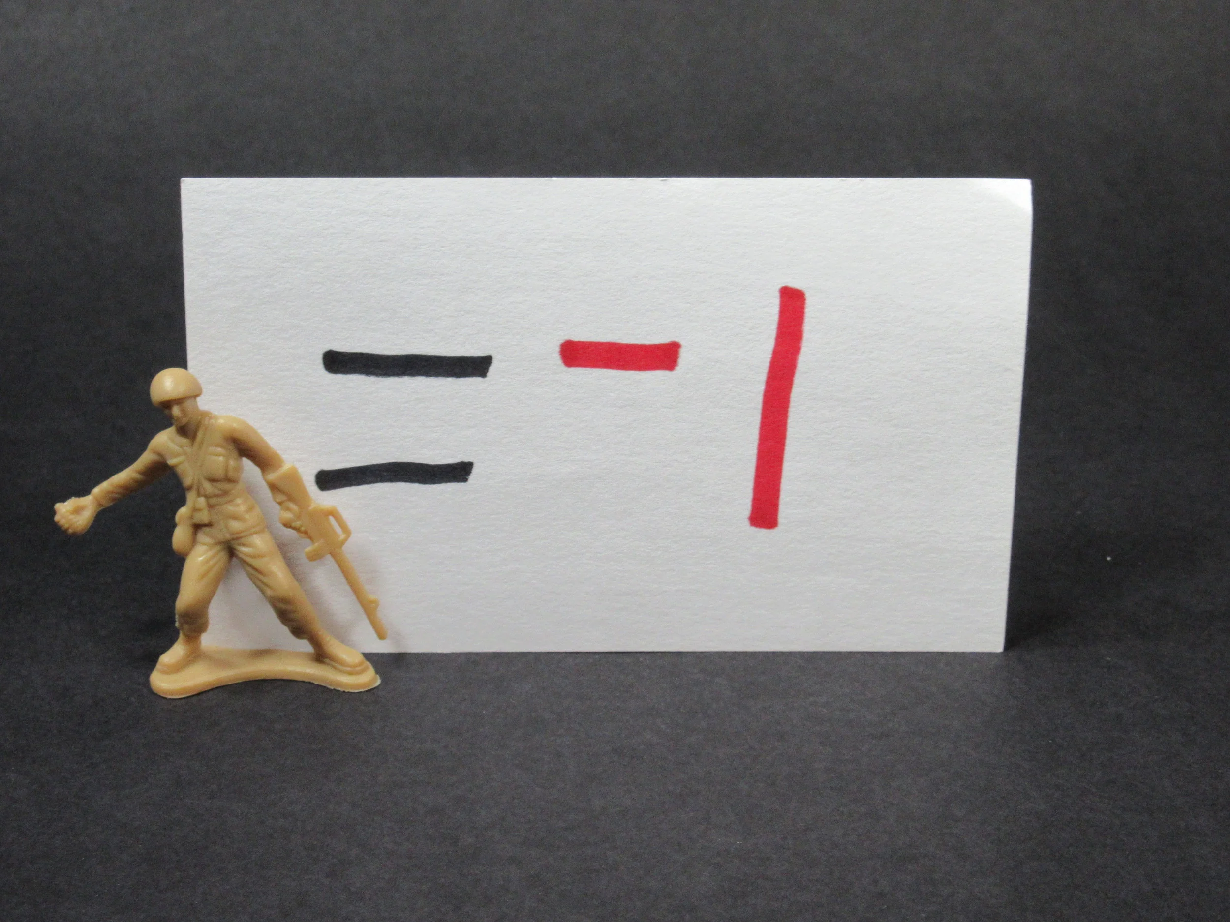 Tan soldiers each = -1