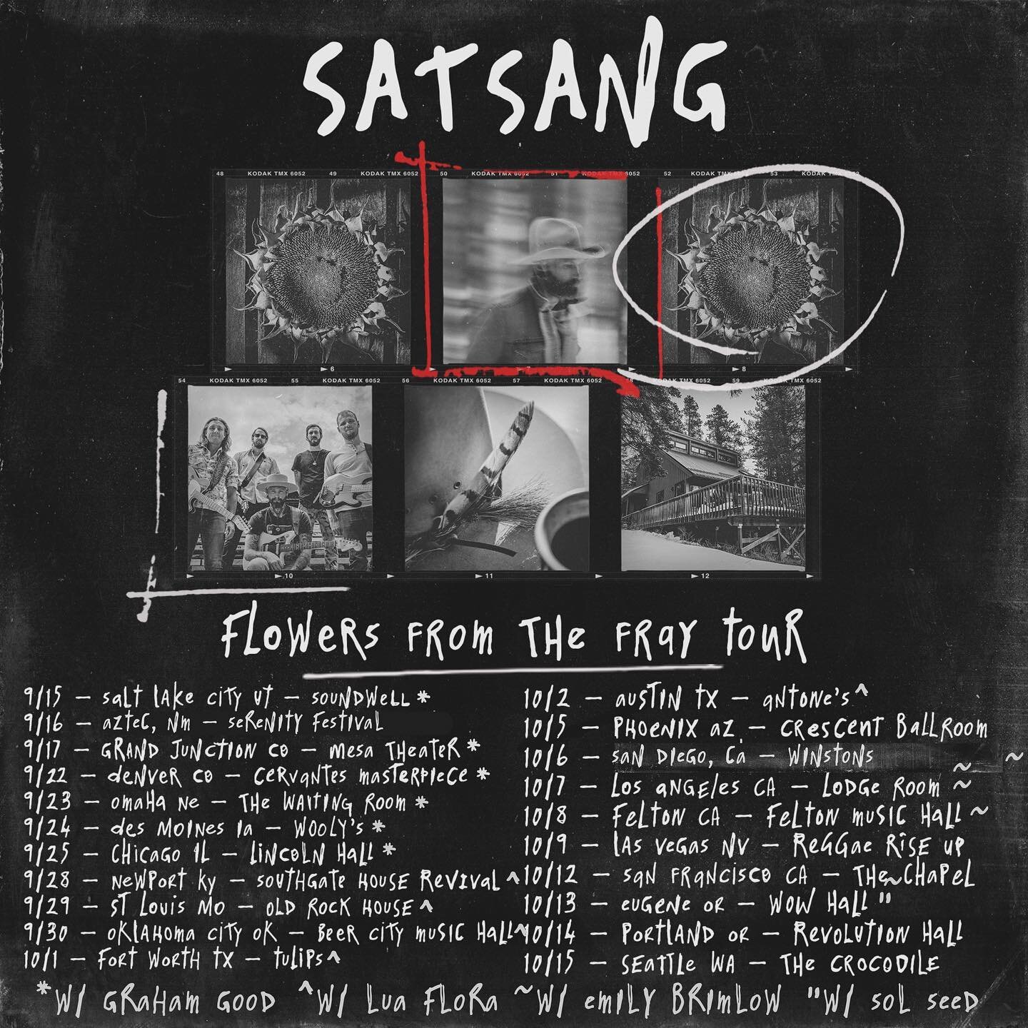 Tour is ramping up and the band is killing! If we&rsquo;re near you, come see us! This crew is the best! 🦂❤️
Also, check out the new @satsang album Flowers From the Fray, if you like music made by musicians it&rsquo;ll treat ya right. #satsang #mont
