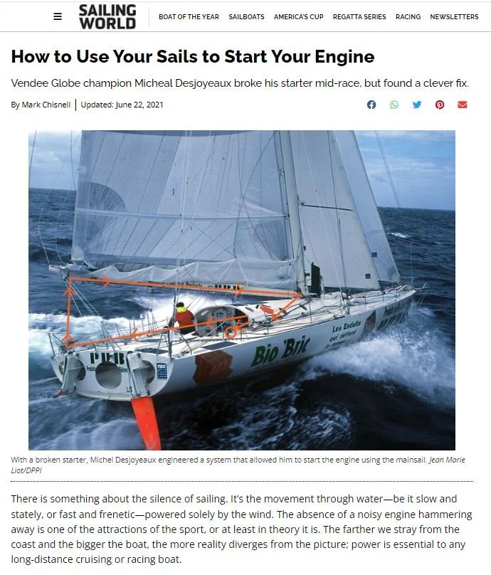  This extract from Part Six of Knowledge 2.0 - Staying Afloat in the Information Age was published by Sailing World in the US online, and in the print edition. 