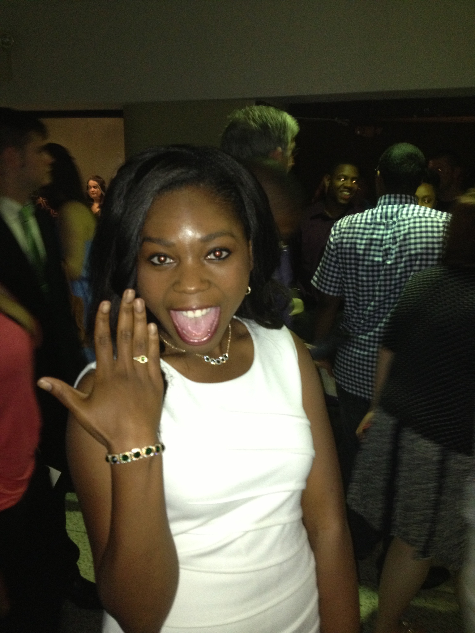 Jasmine receives her class ring at the Fall 2014 SLU Ring Ceremony