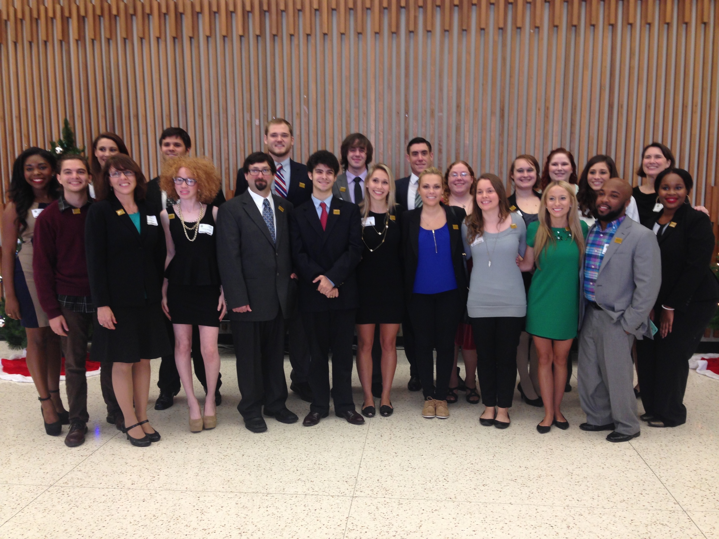 Fall 2014 Communication Graduates after presenting theses