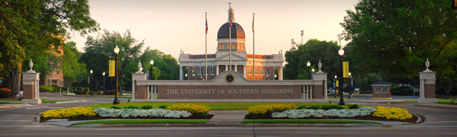 The University of Southern Mississippi main campus entrance. Photo Courtesy of Conference USA.