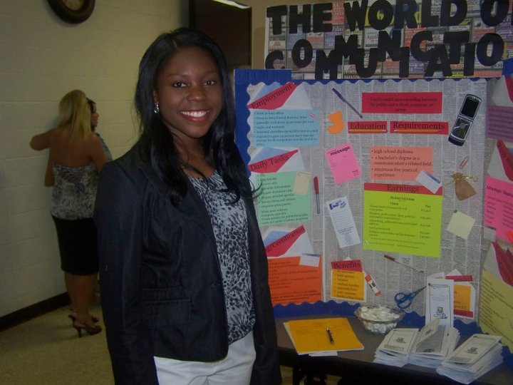 In May of 2011 after a year of research, writing and preparation, I presented what I had learned about public relations and "The world of communication" to an audience of proud parents and loved ones. Photo by: Jackie Miller-Wilson
