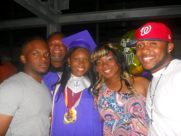After crossing the stage and earning my high school diploma, I quickly found my family to celebrate.