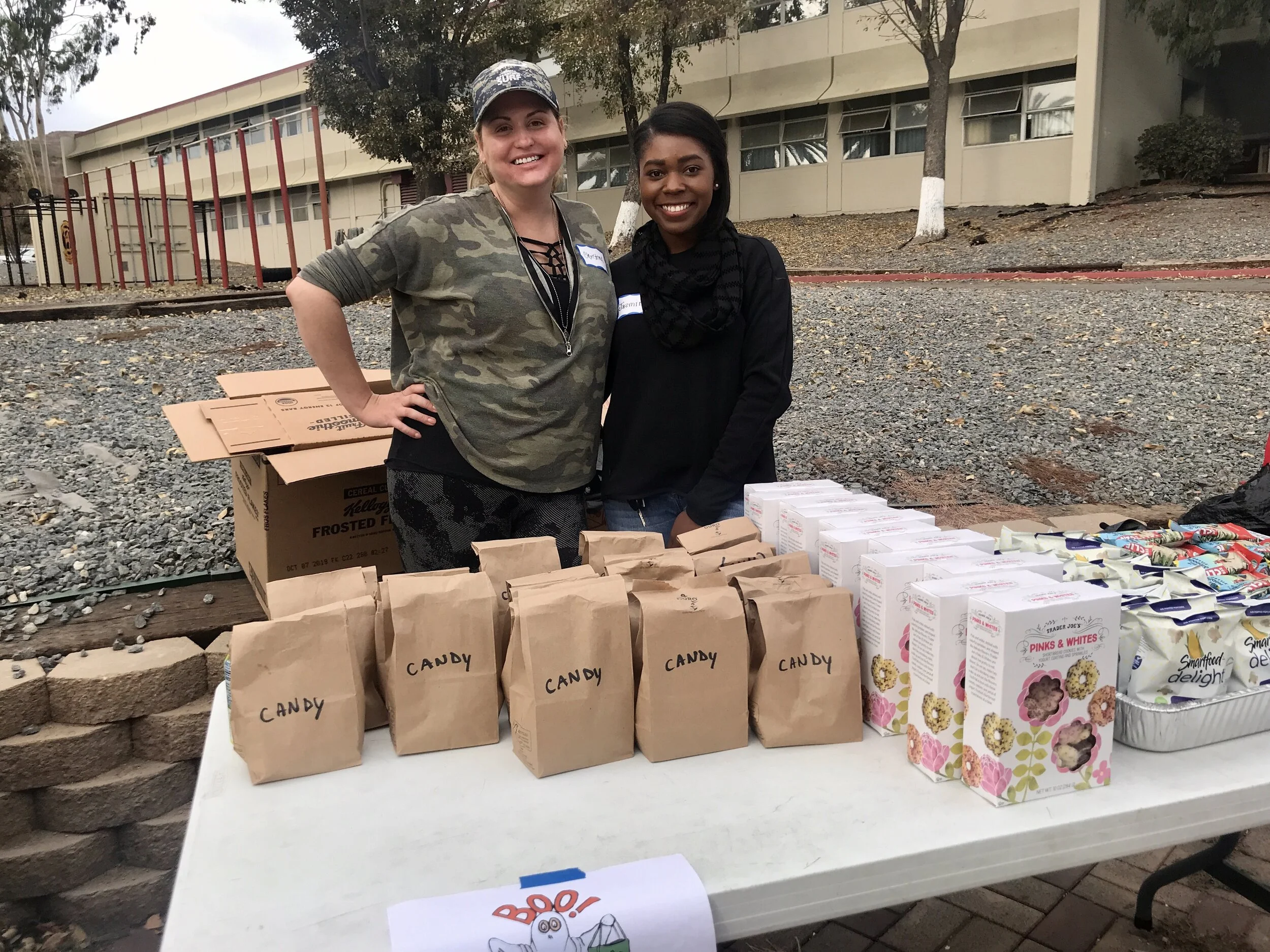  Christine and I showed hospitality and provided Marines, Sailors and their families with Halloween treats and snacks.  