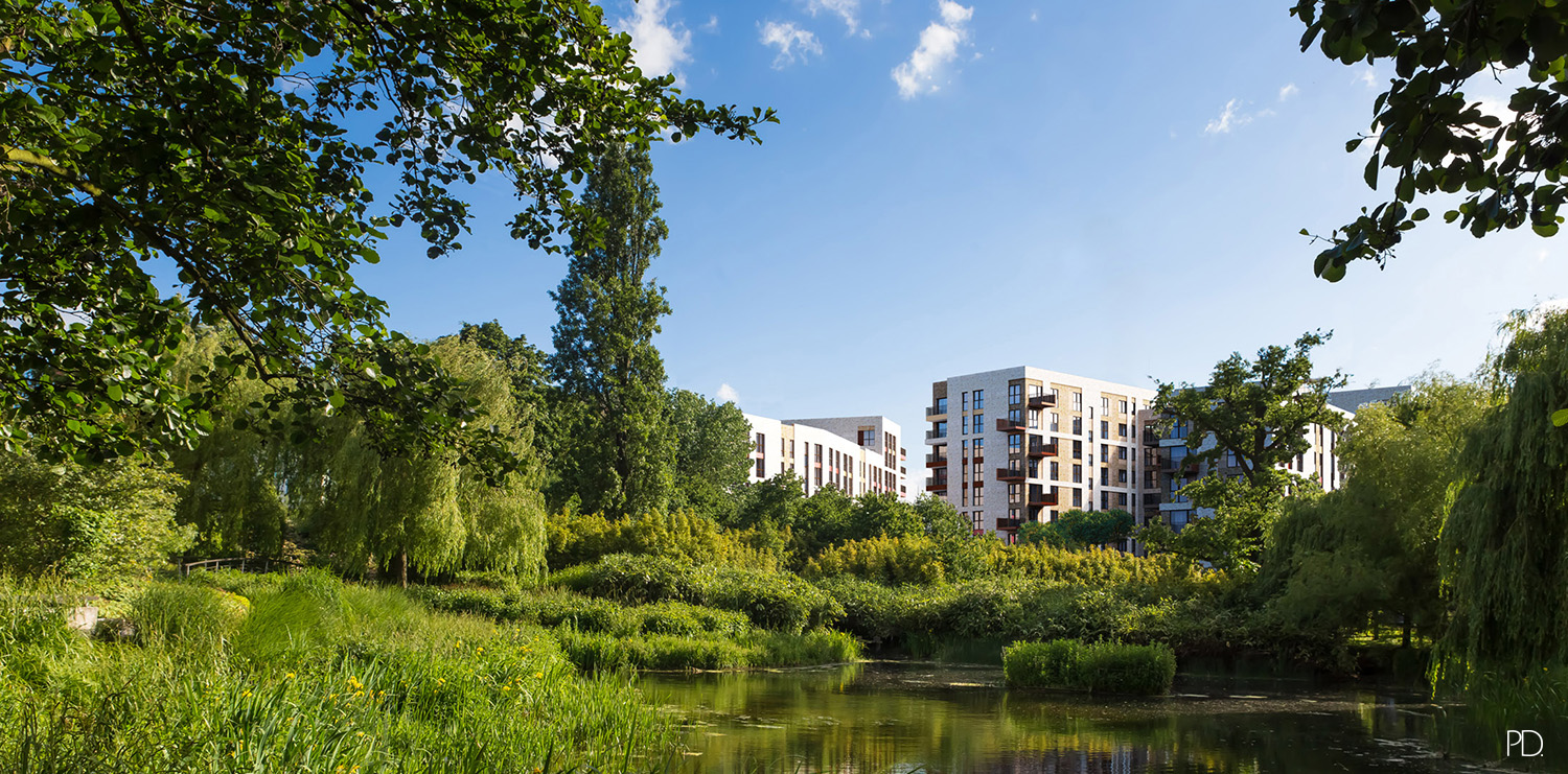 Exterior visualisation of an residential investment in London