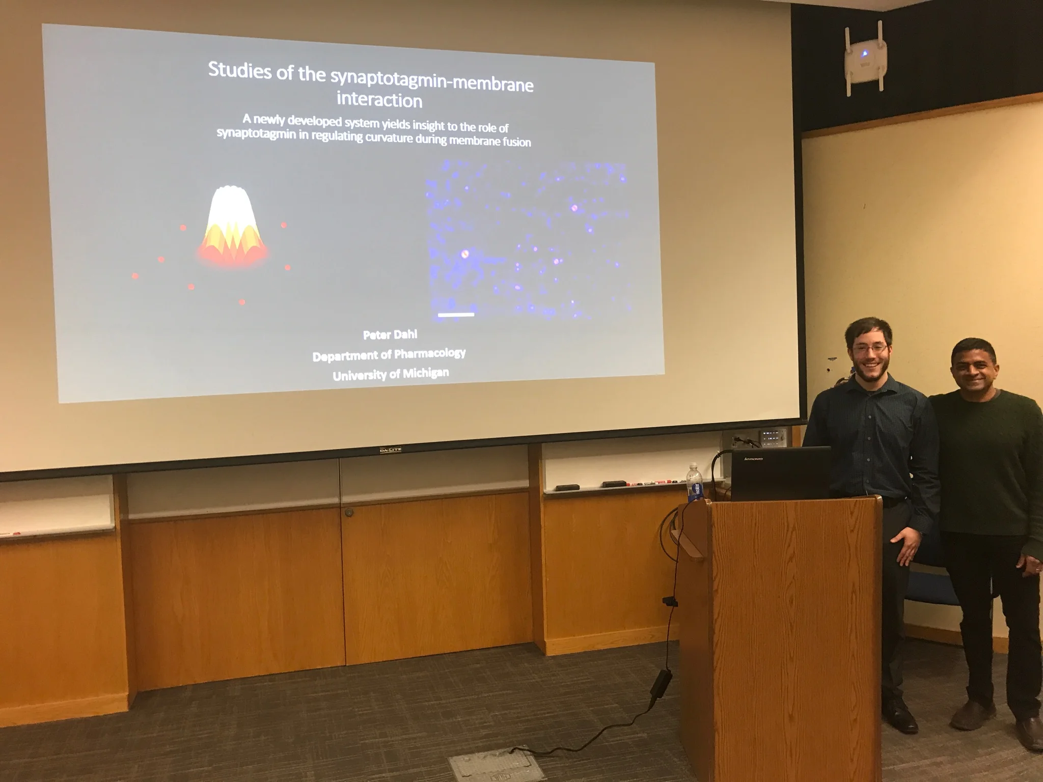 Peter presenting at dept seminar