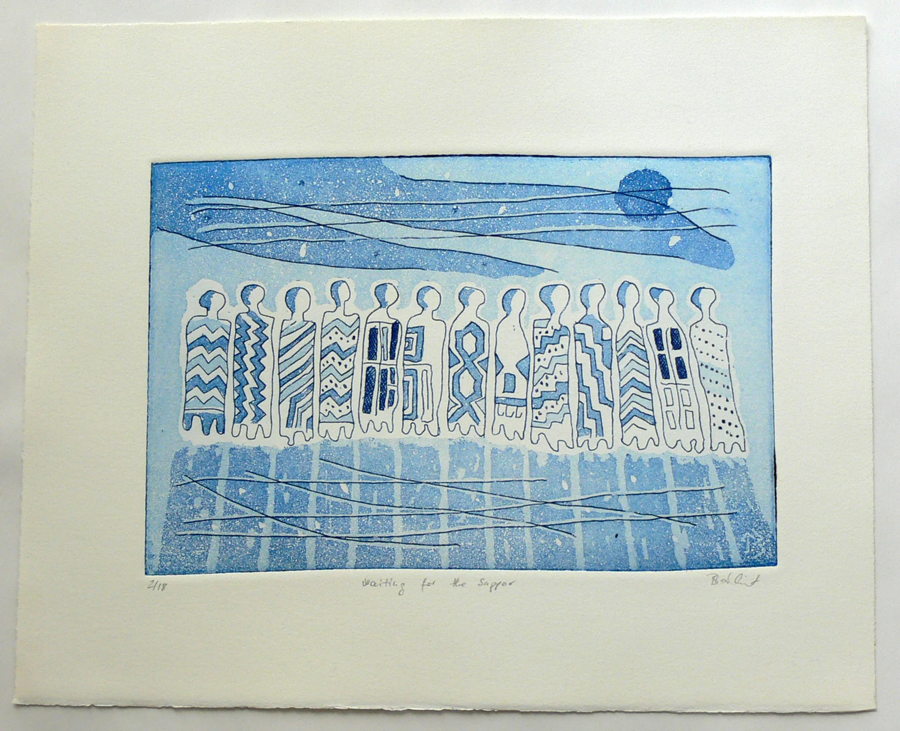 Waiting for the supper (etching)