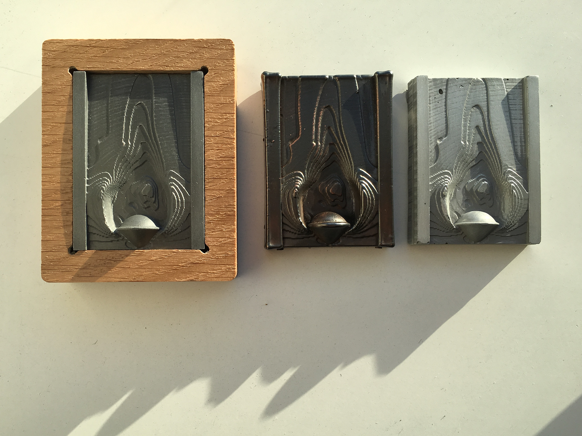 resin with titanium powered, electroplating, and aluminum powder