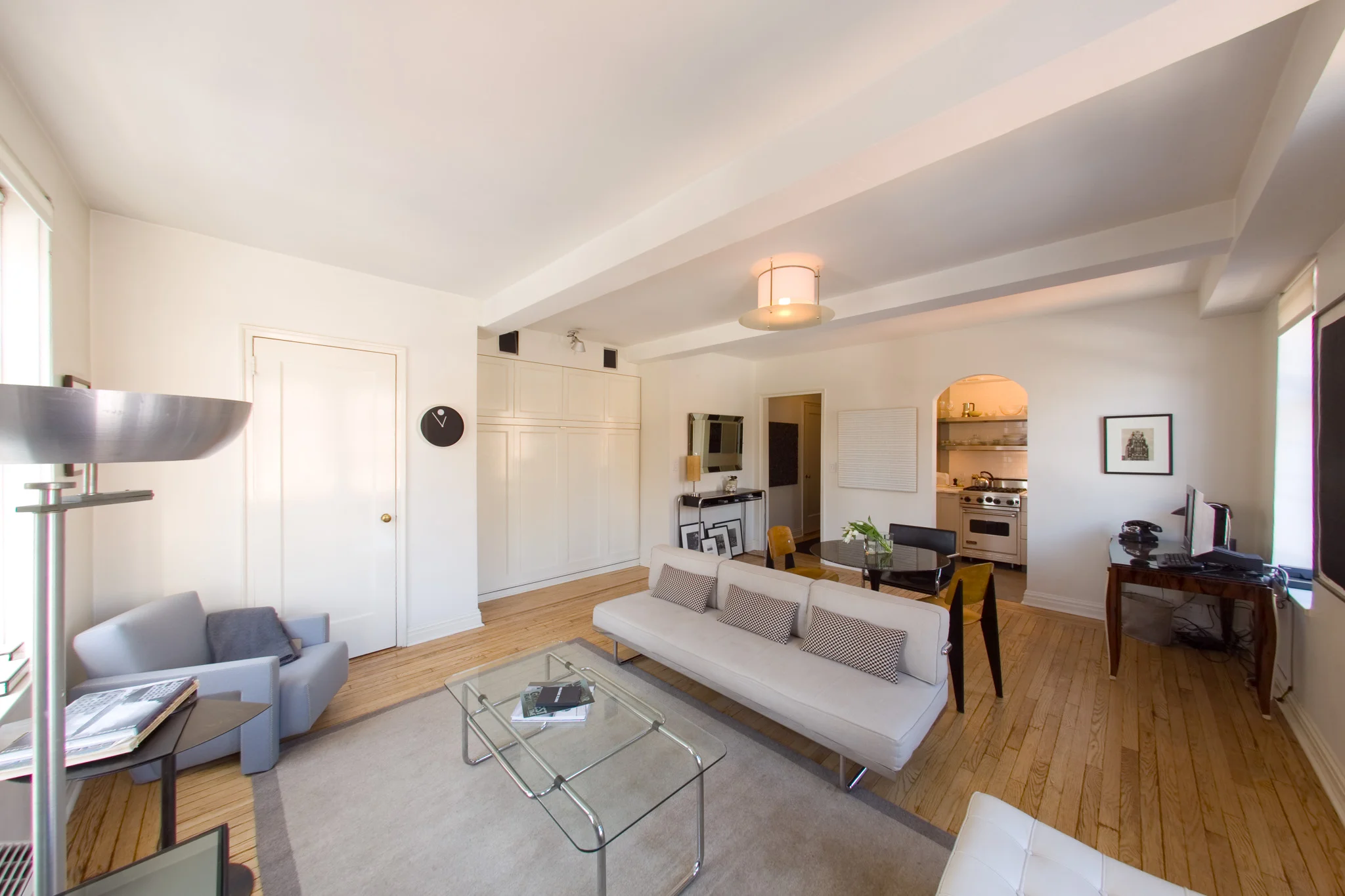 Living room, fold-away bed, closed