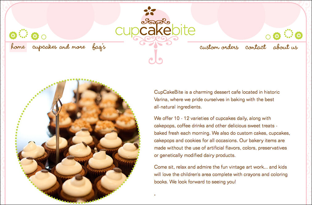 CupCakeBite Bakery Website