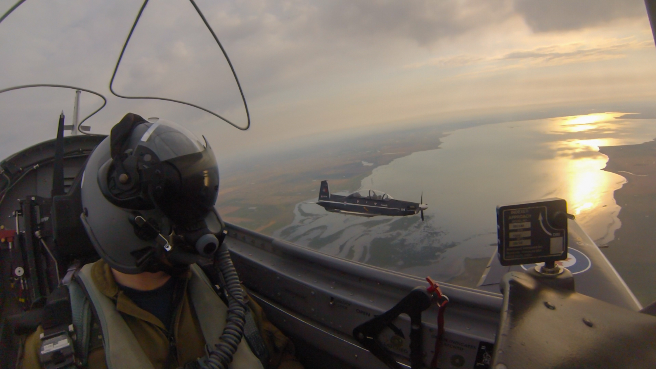  Luckily my friend in the lead aircraft was able to capture this shot of me on my solo