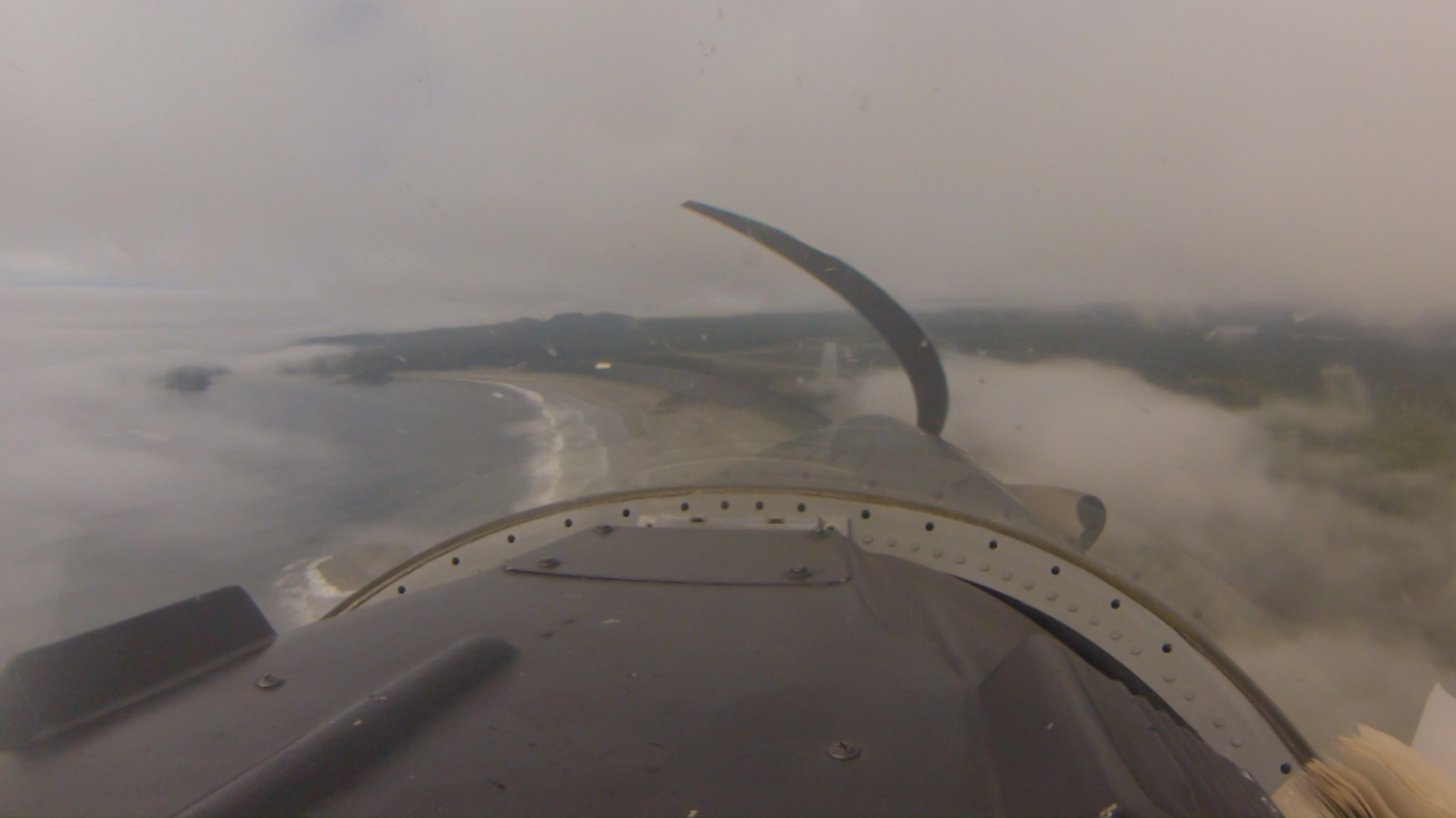  Breaking out of cloud on approach into Tofino
