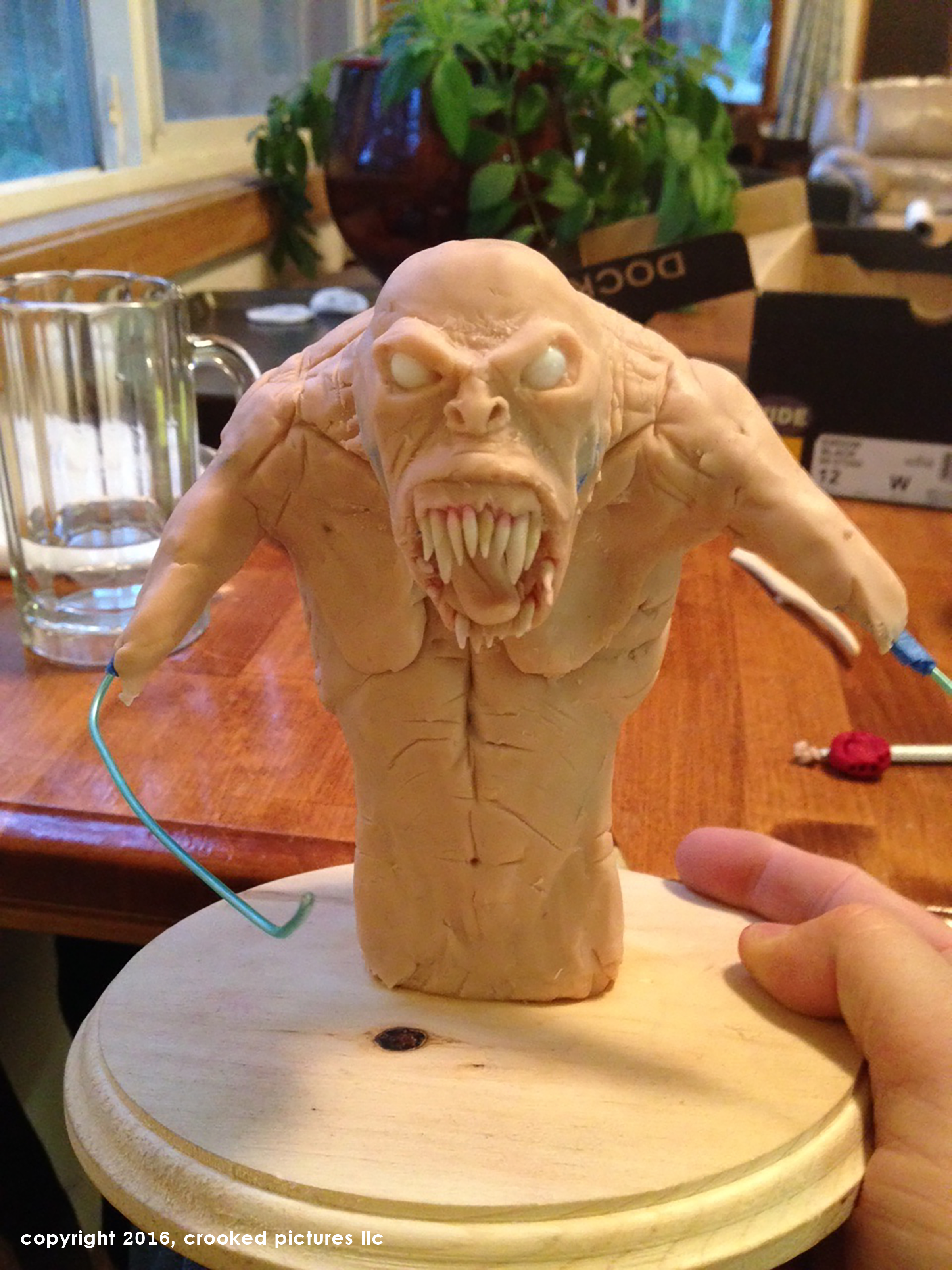  Garrett Martin Designs first miniature mockup of our monster puppet for Father of Lies. 