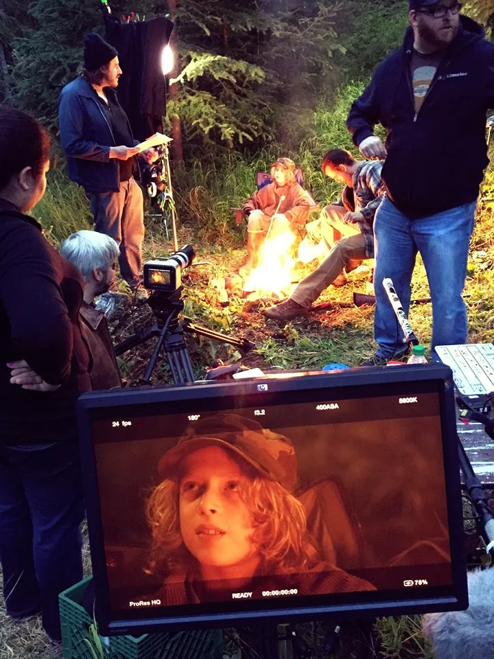 On set of Father of Lies