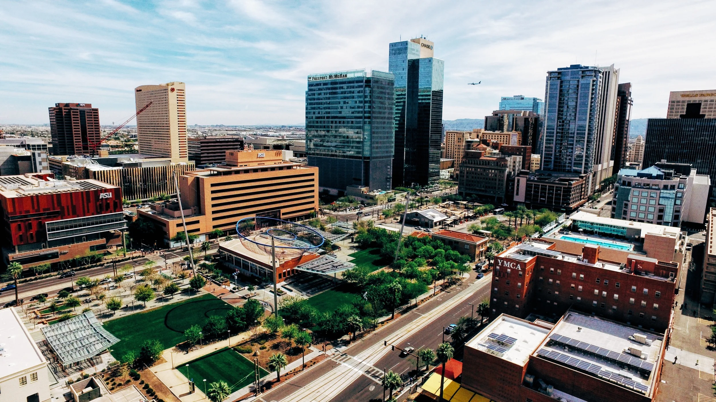 Above Downtown Phoenix