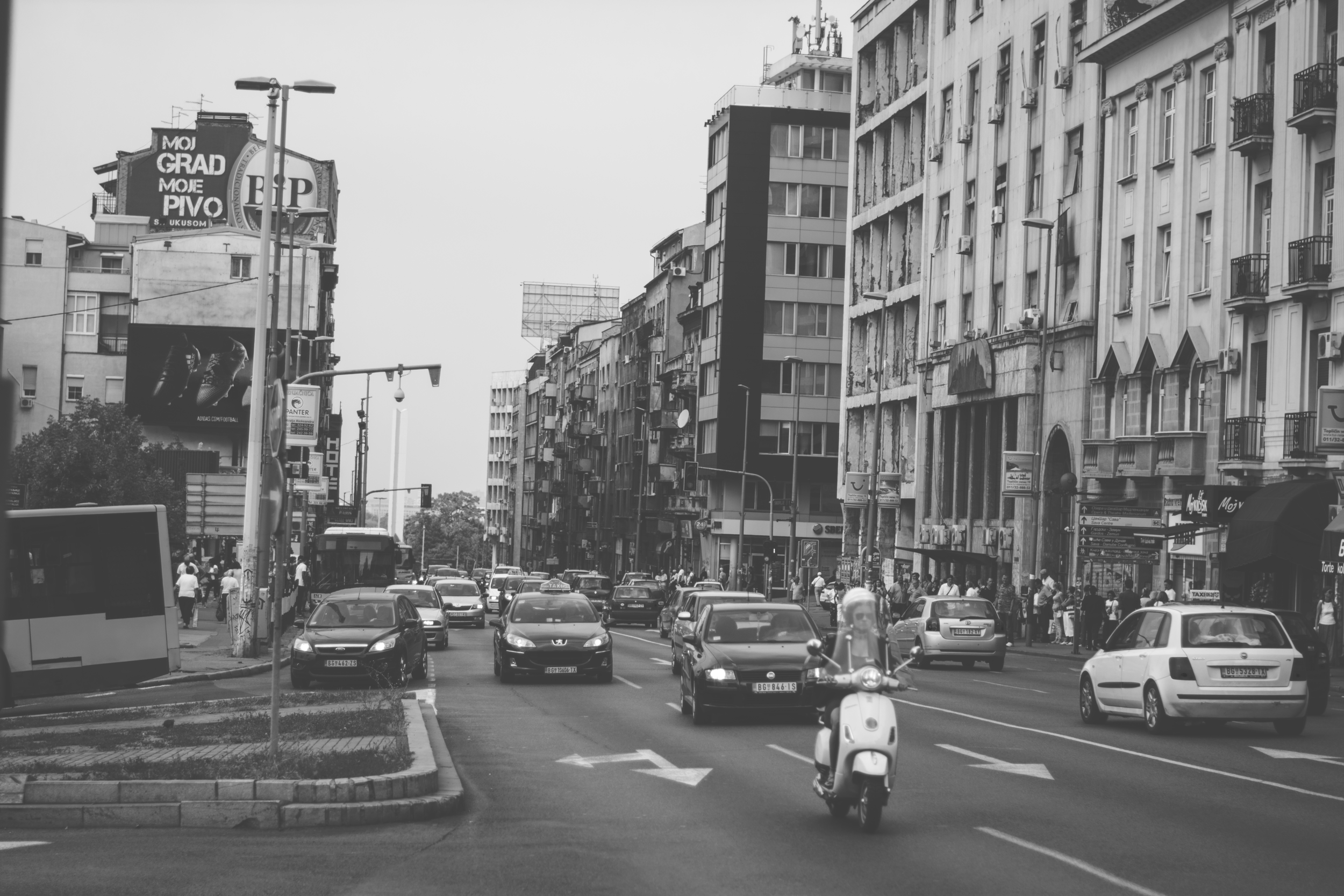 Moped and Street.
