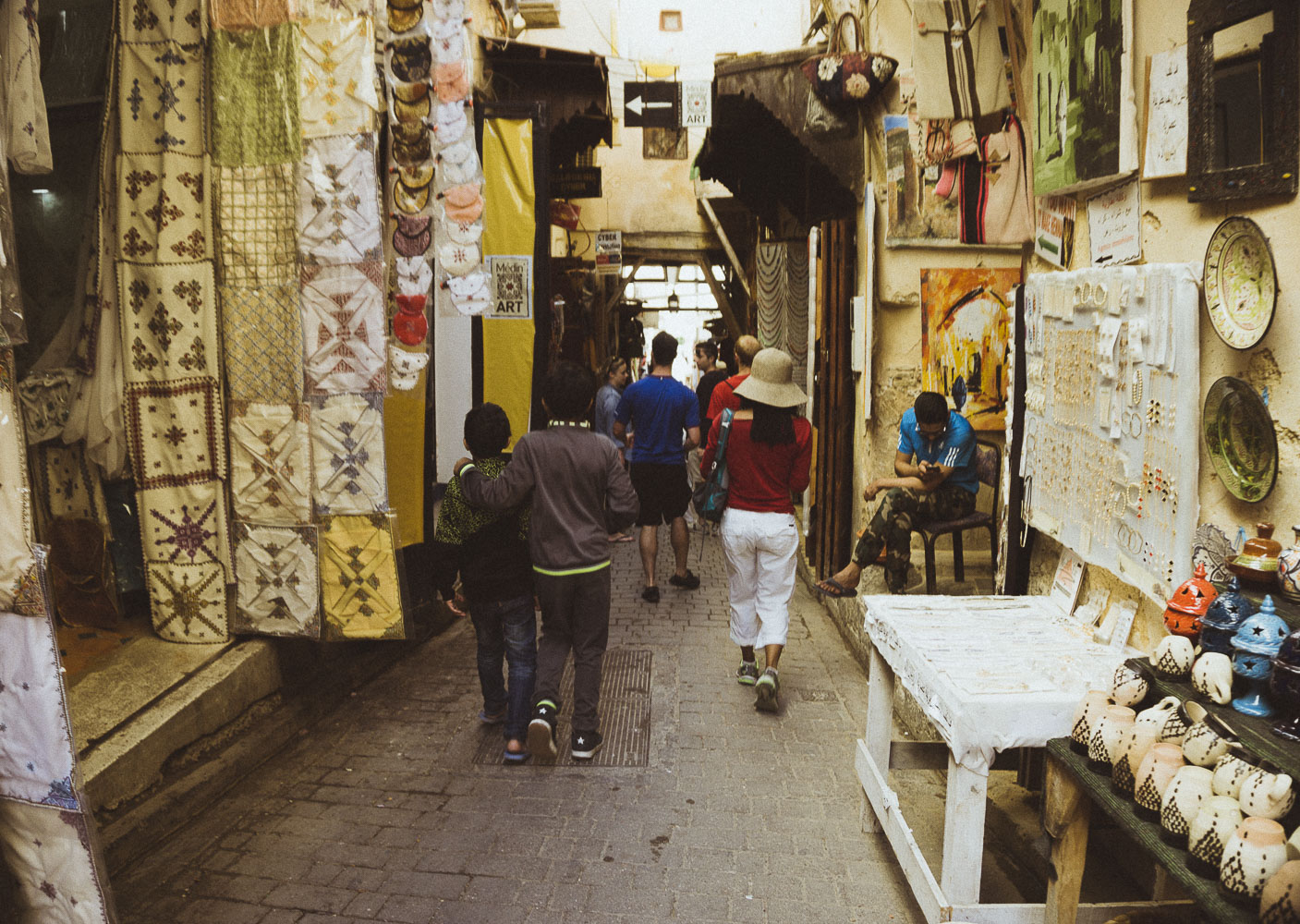 Boys Walking in Medina