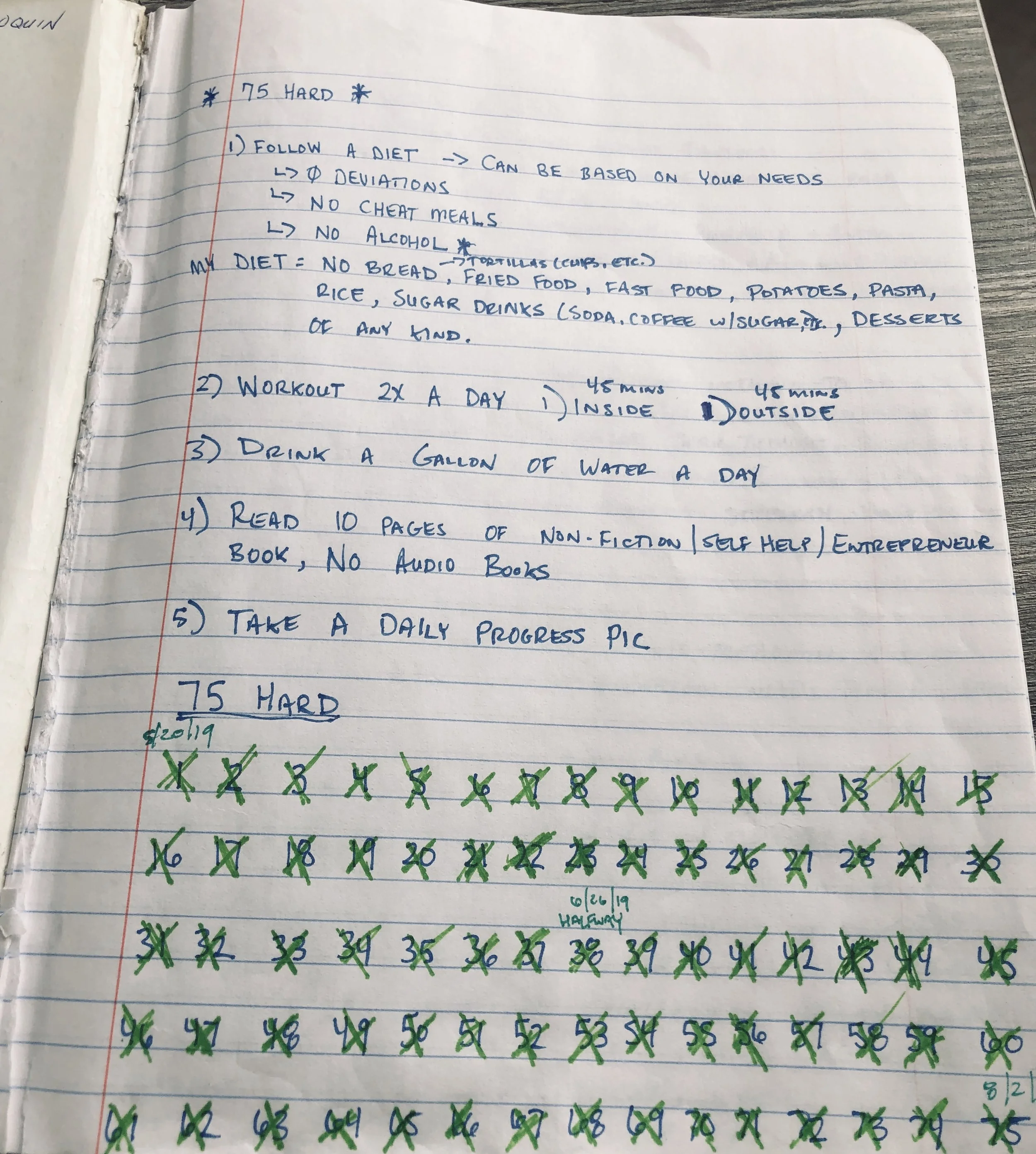 75 Hard Instagram Template