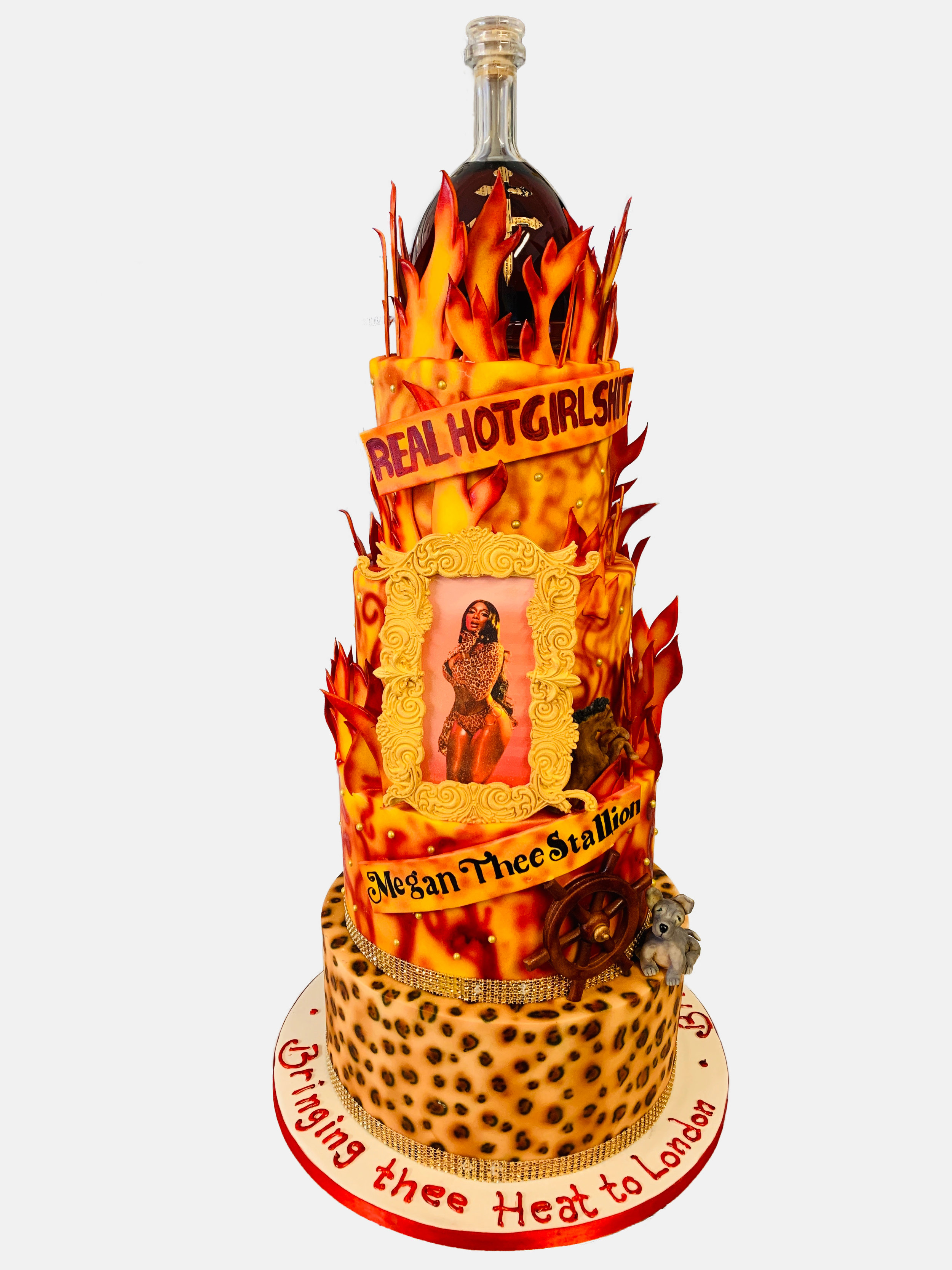 A 4 tier cake for Megan Thee Stallion