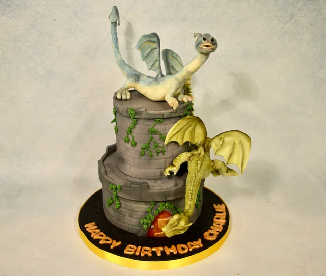 Dragon castle cake for Robbie William's son Charlie