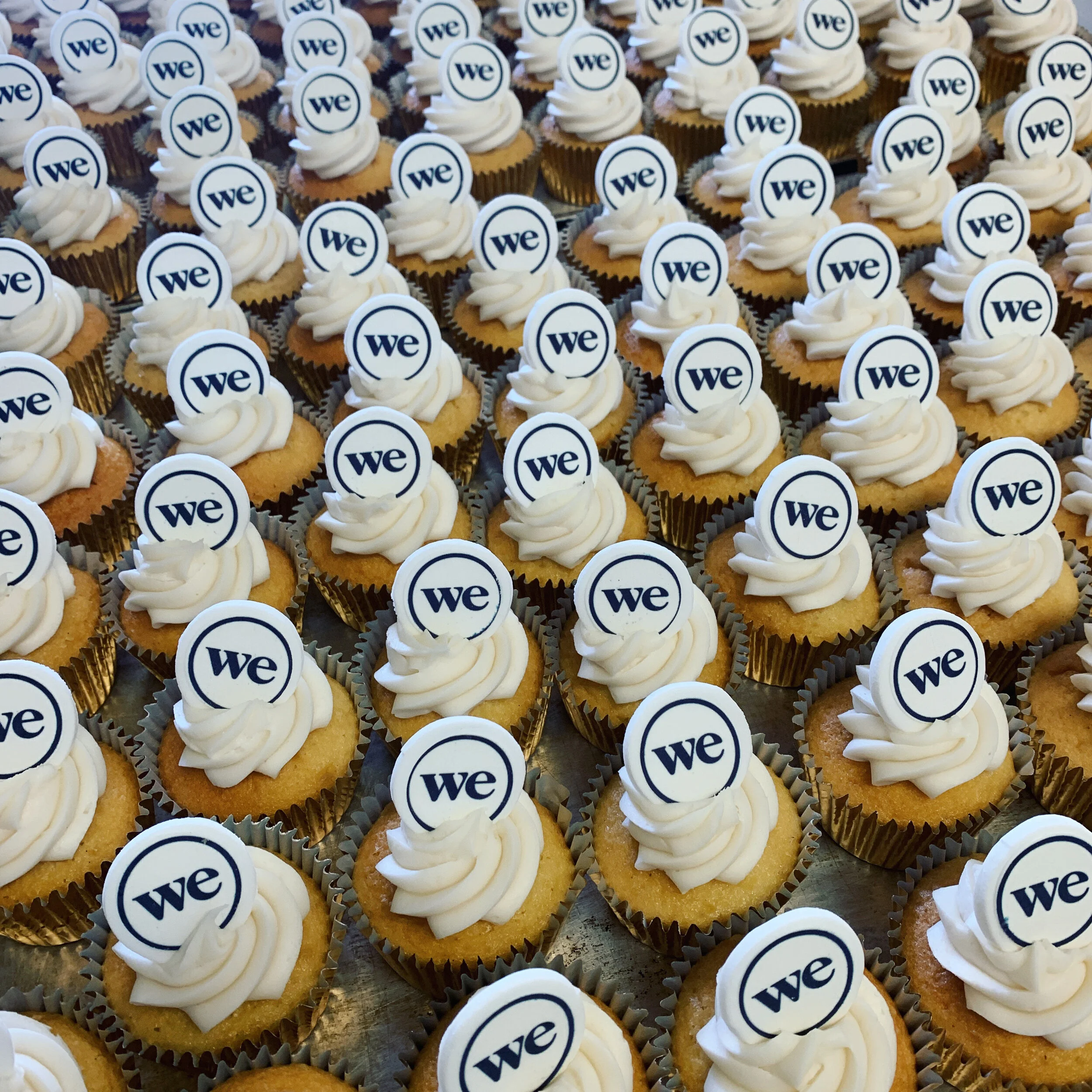Edible image cupcakes for WeWork