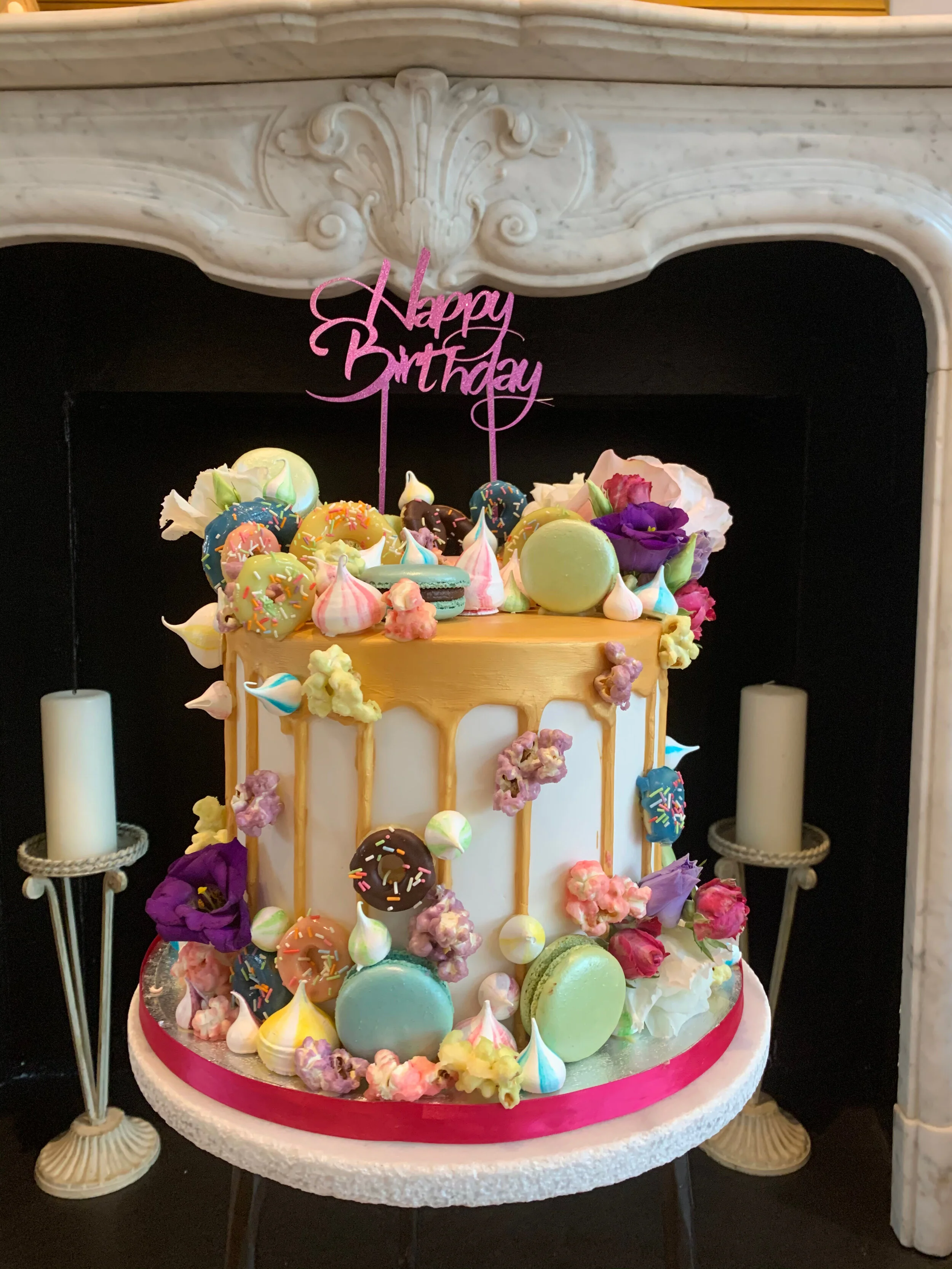 A birthday cake for Giovanna Fletcher featured in Hello Magazine
