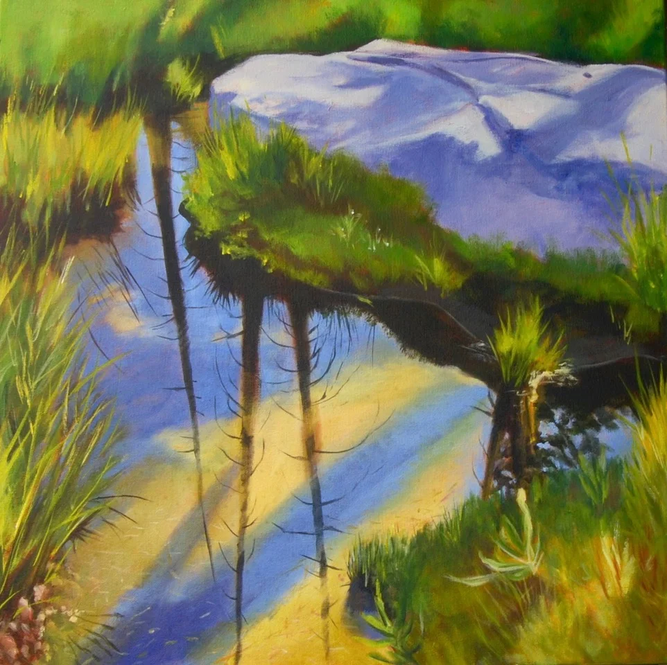 Reflected Remains 24"x24" | acrylic on canvas | Lisa Wiser
