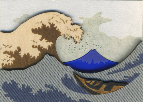 PAINTED WOOD use deep engraving to create an image in relief