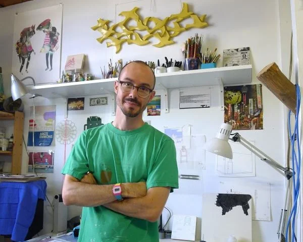 Amze Emmons in his Philadelphia studio. Photo credit: Amze Emmons