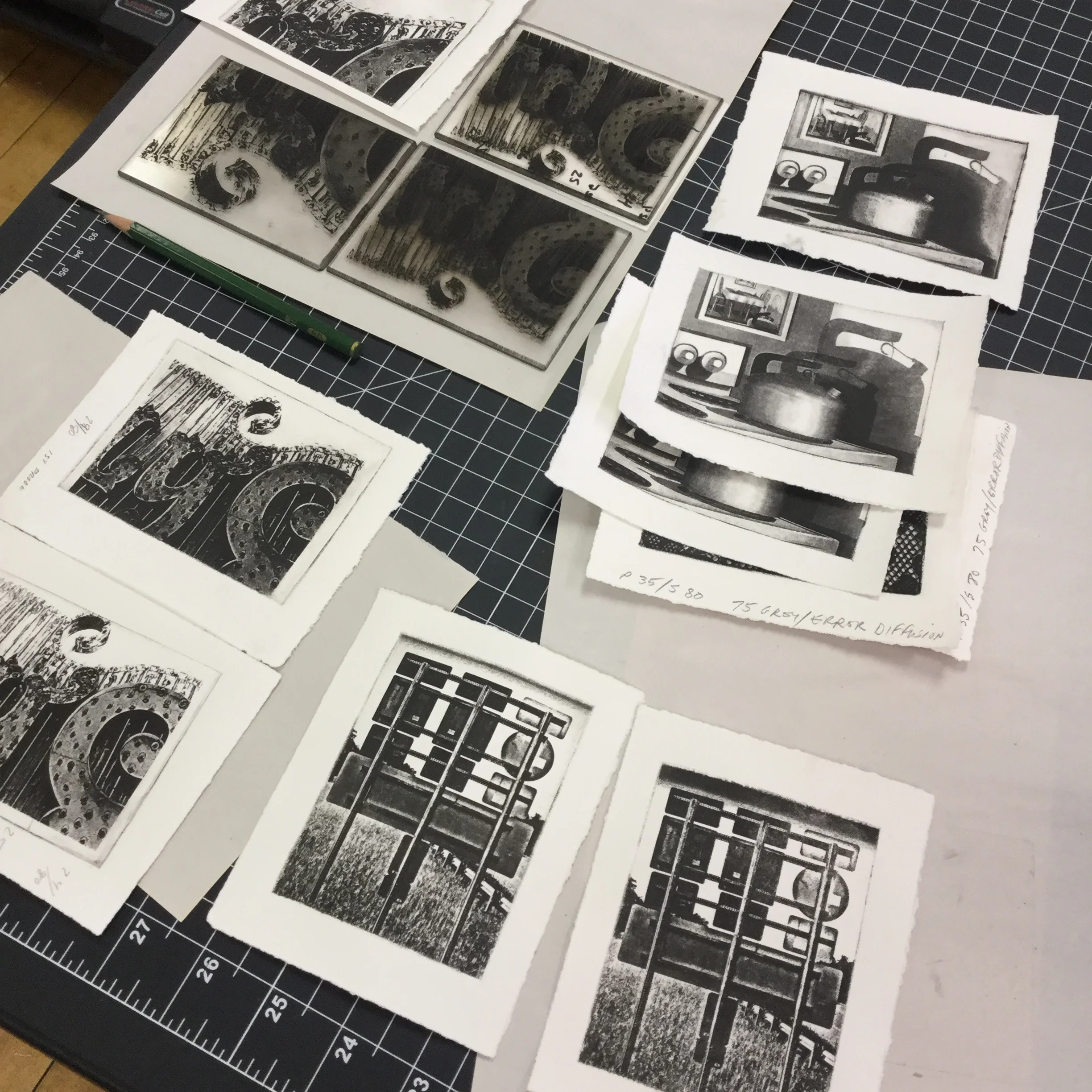 Photo intaglio plates.